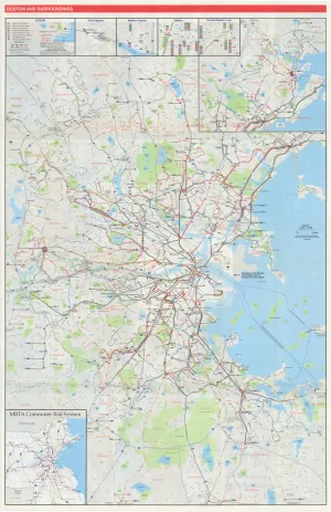 2000 MBTA System Map (Side A)