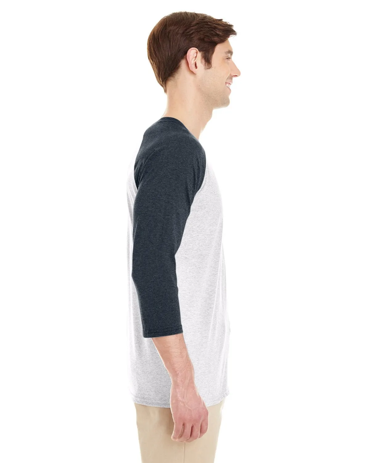 601RR-Jerzees-WHT HTH/ BLK HTH