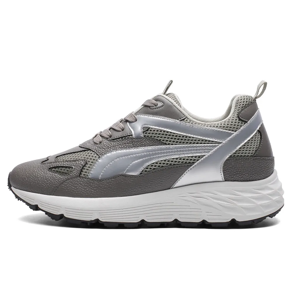 8 CM/3.15 Inches CMR CHAMARIPA Men’s Gray Elevator Sneakers