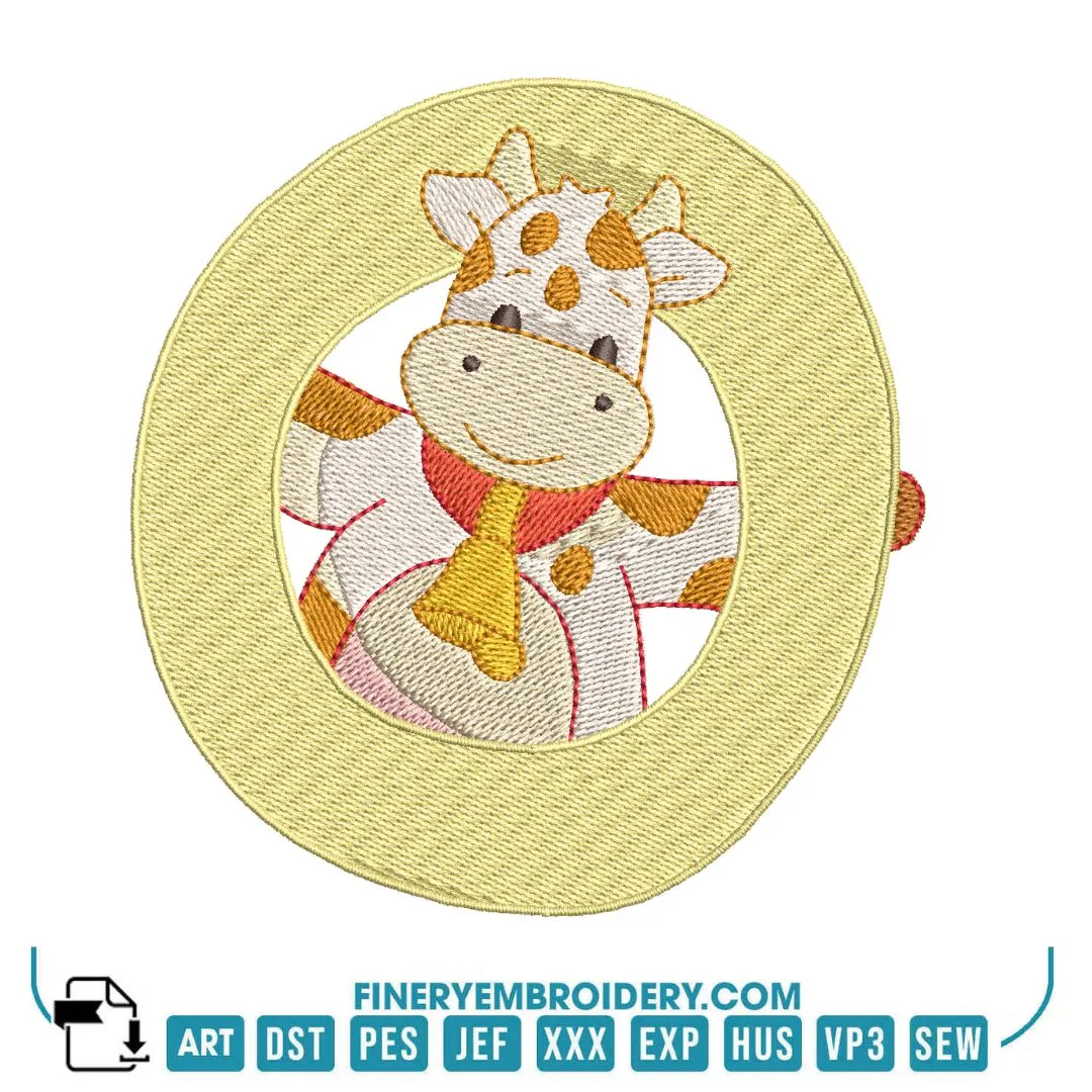 Adorable Animal Alphabet Embroidery Design Pack – 26 Letters | FineryEmbroidery