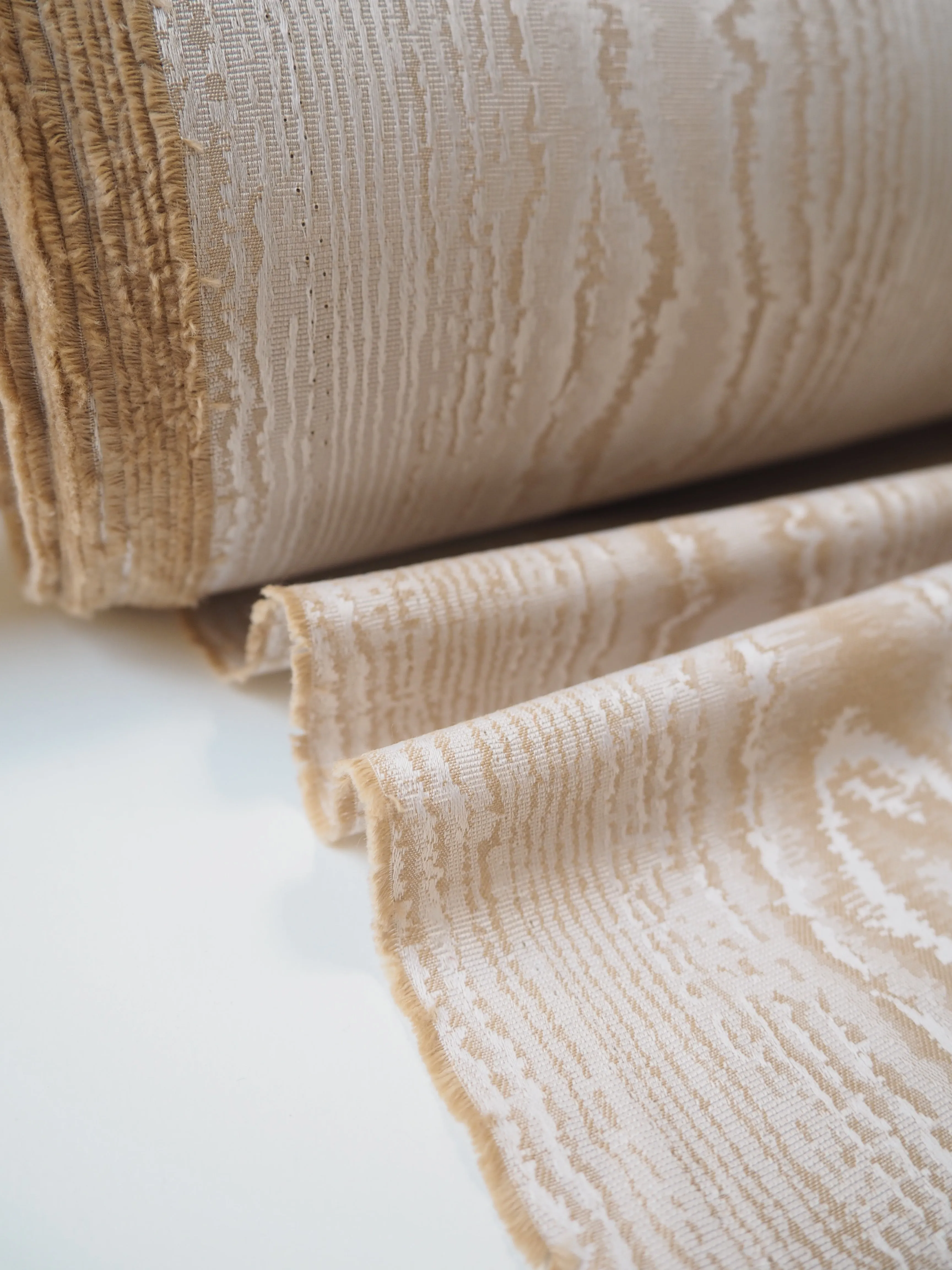 Almond Cotton Moiré