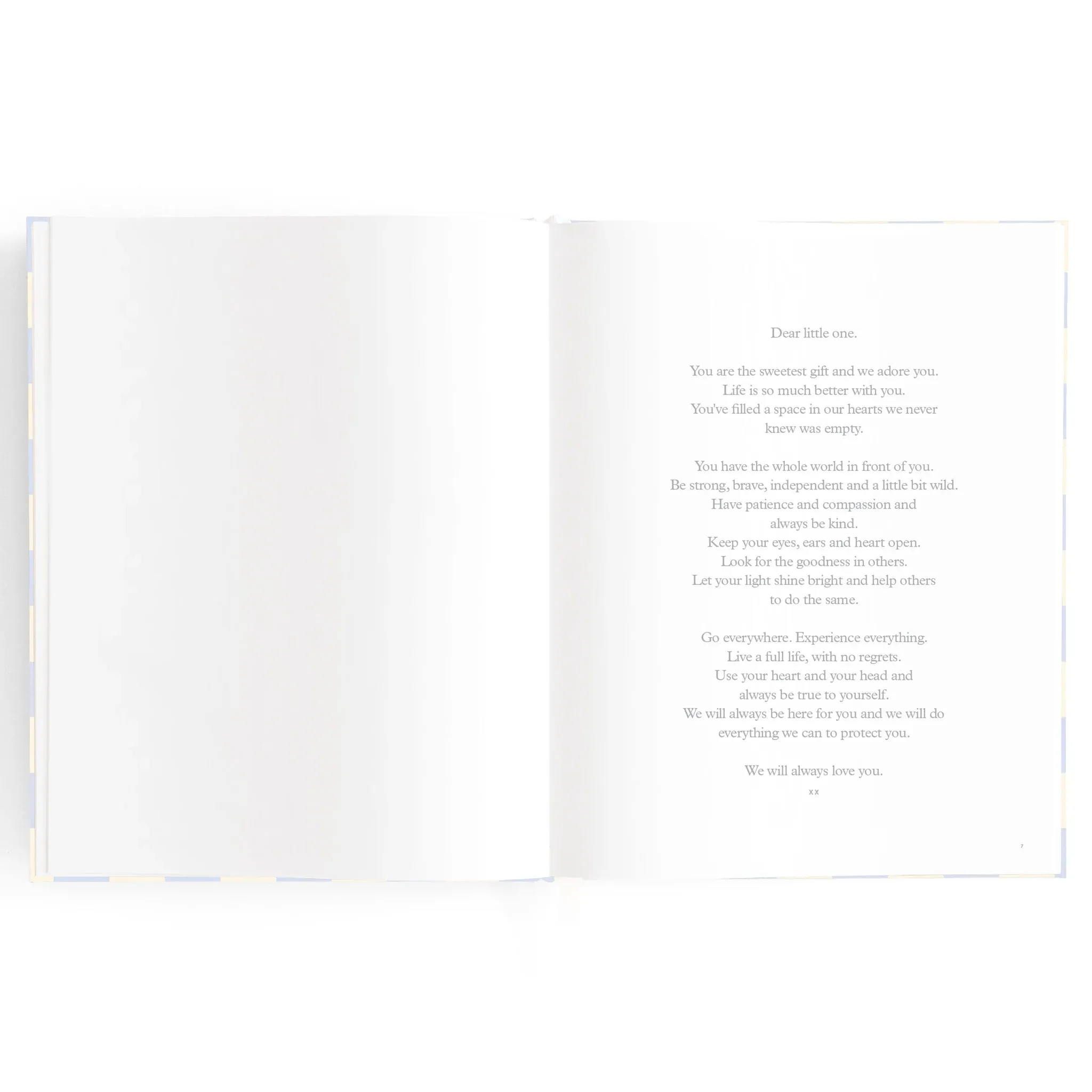 Baby Book Blue Check Boxed