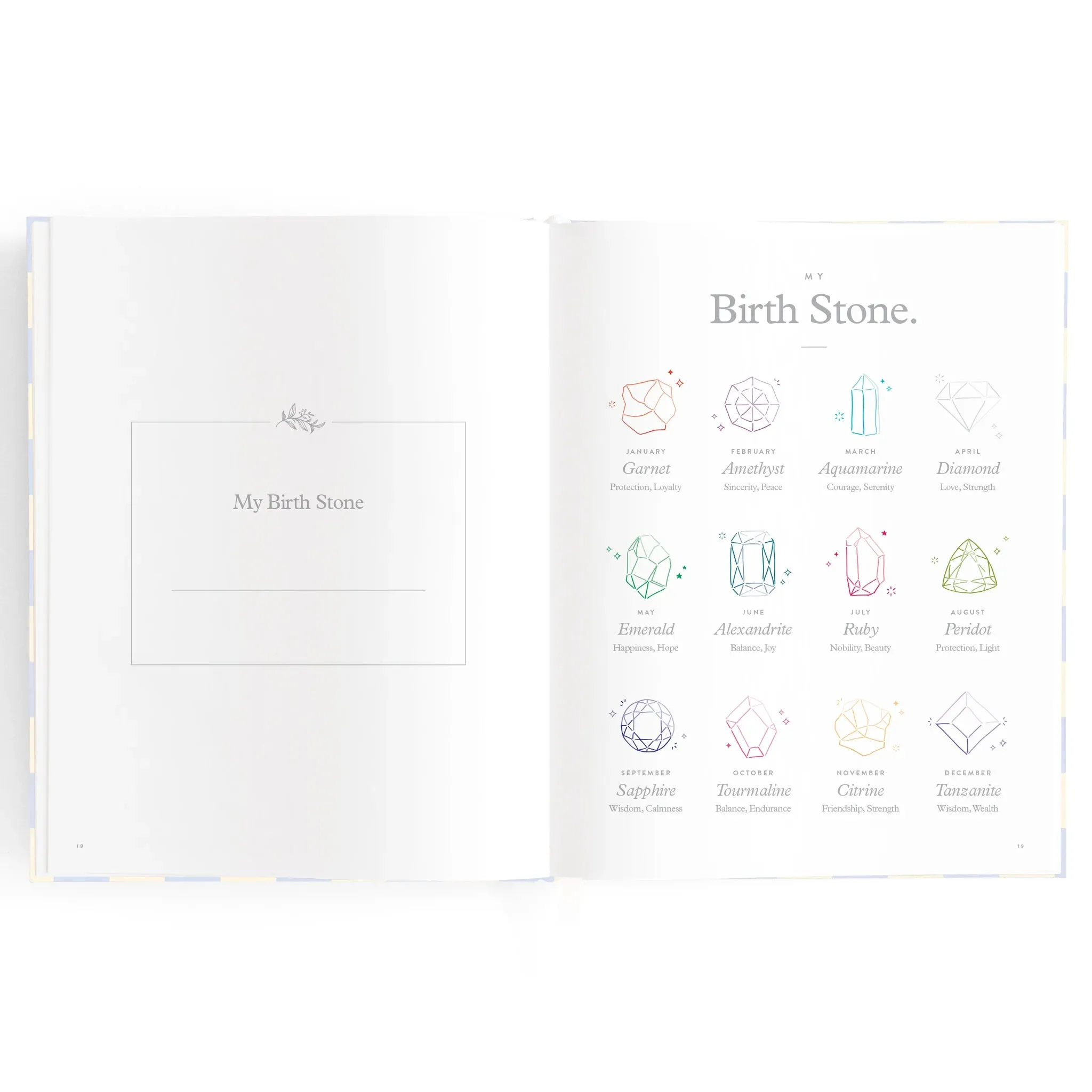 Baby Book Blue Check Boxed