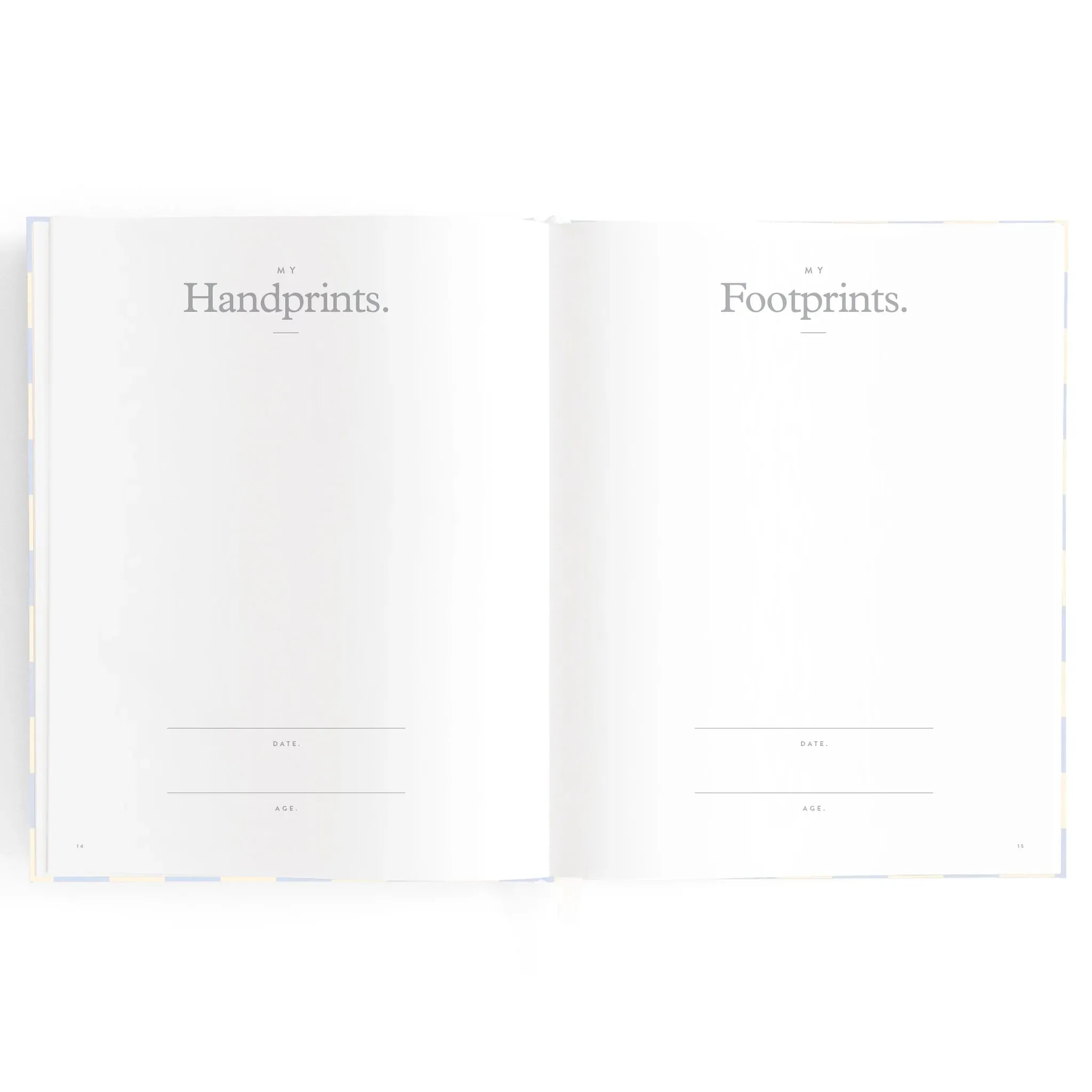 Baby Book Blue Check Boxed