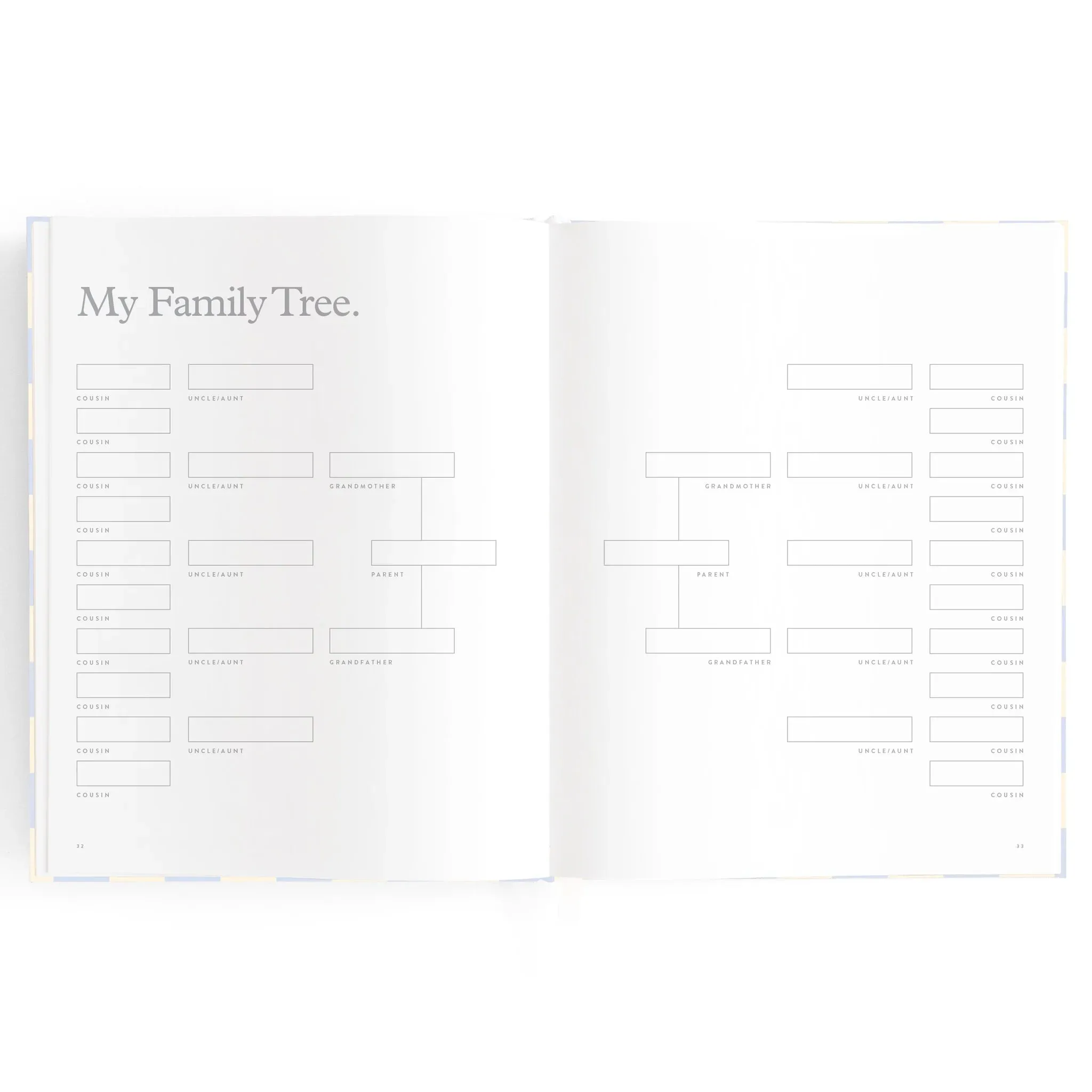 Baby Book Blue Check Boxed