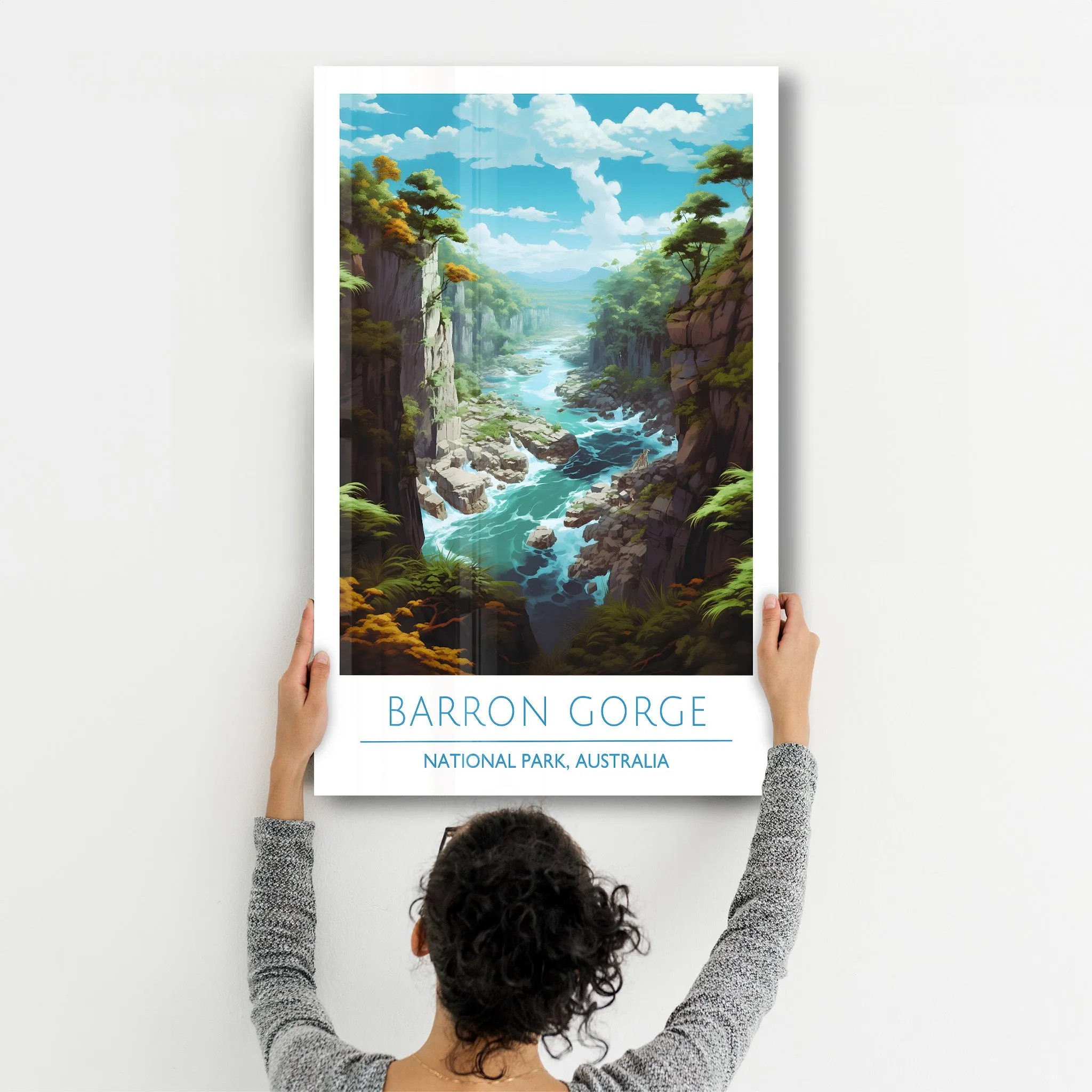 Barron Gorge-National Park Australia-Travel Posters | Glass Wall Art