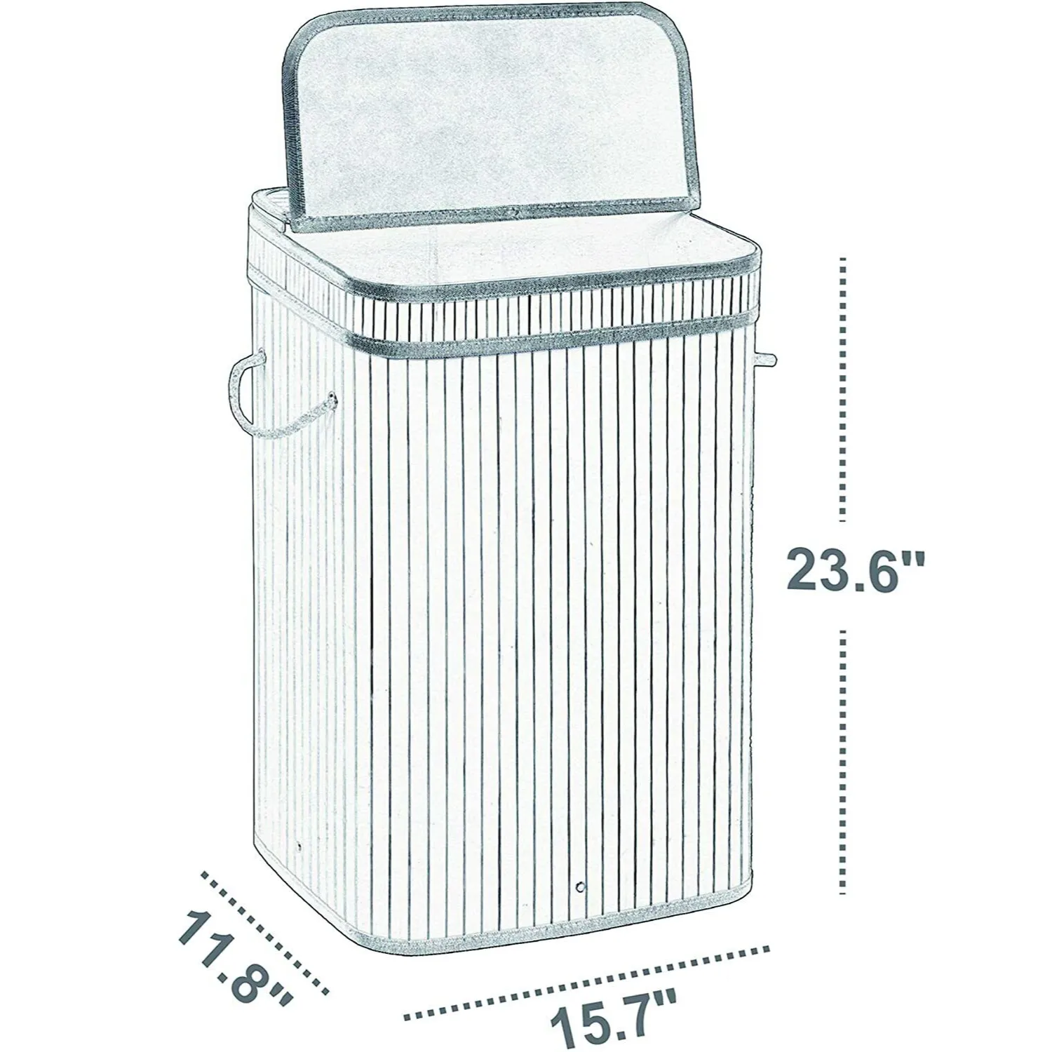 BlushBees® Laundry Hamper with Lid, Large Foldable, made with Natural Bamboo Laundry Basket.