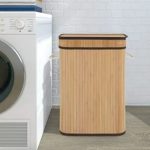 BlushBees® Laundry Hamper with Lid, Large Foldable, made with Natural Bamboo Laundry Basket.