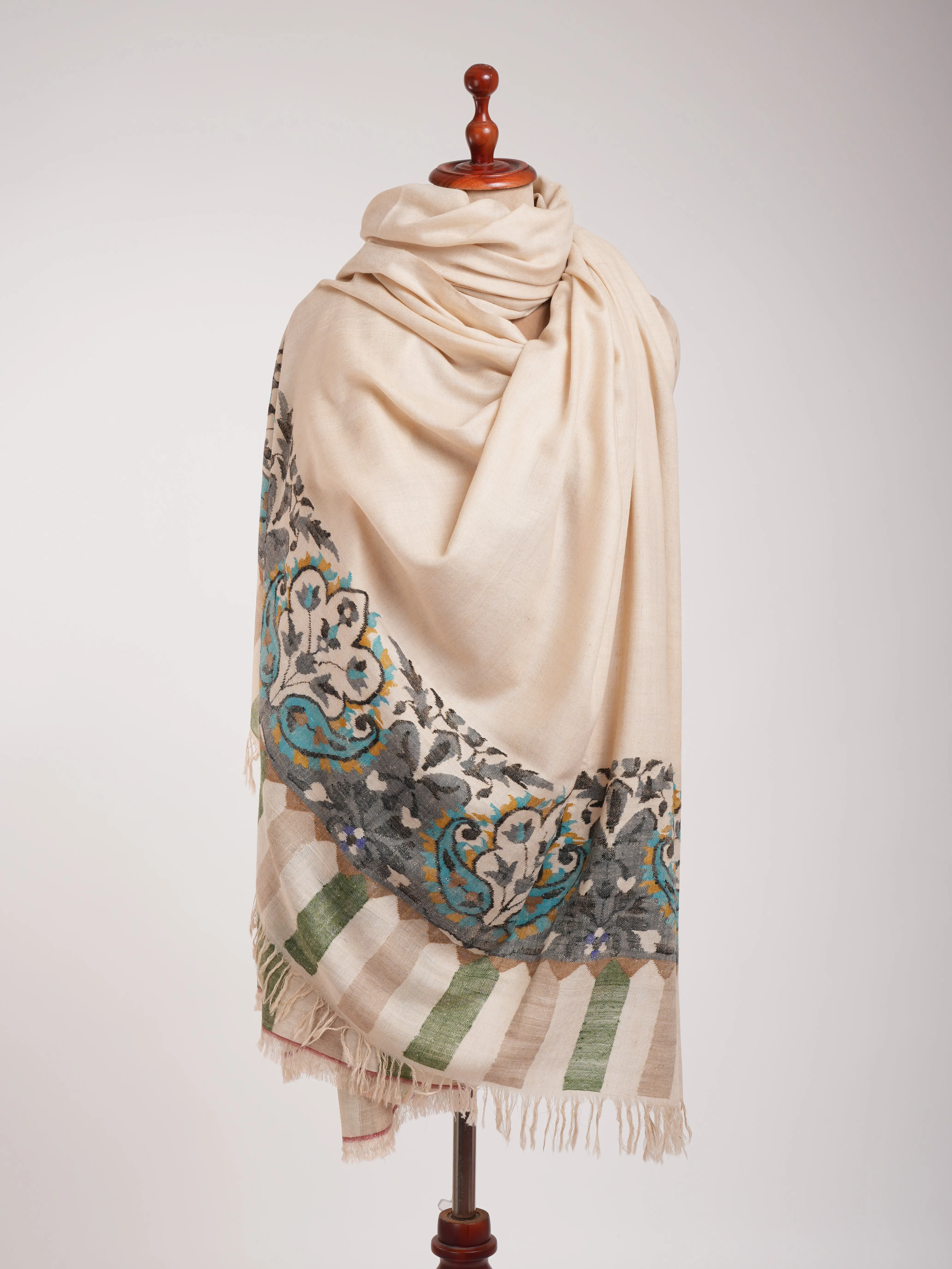 Bulky Oversized Pure Pashmina Kani Wrap