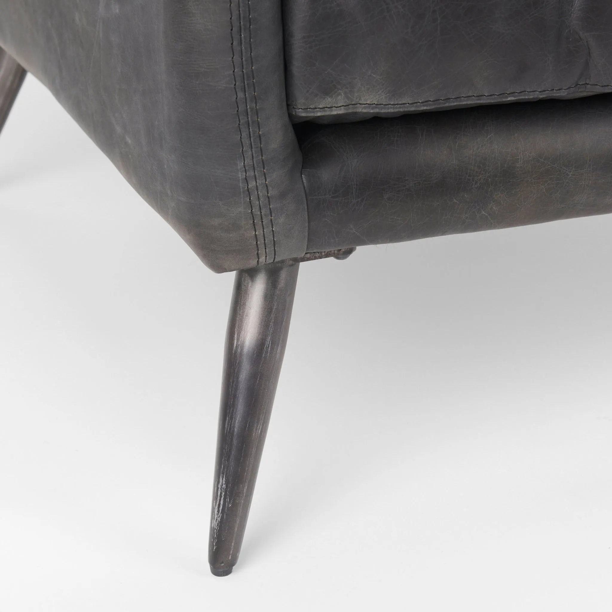 Colter Armchair in Black Leather