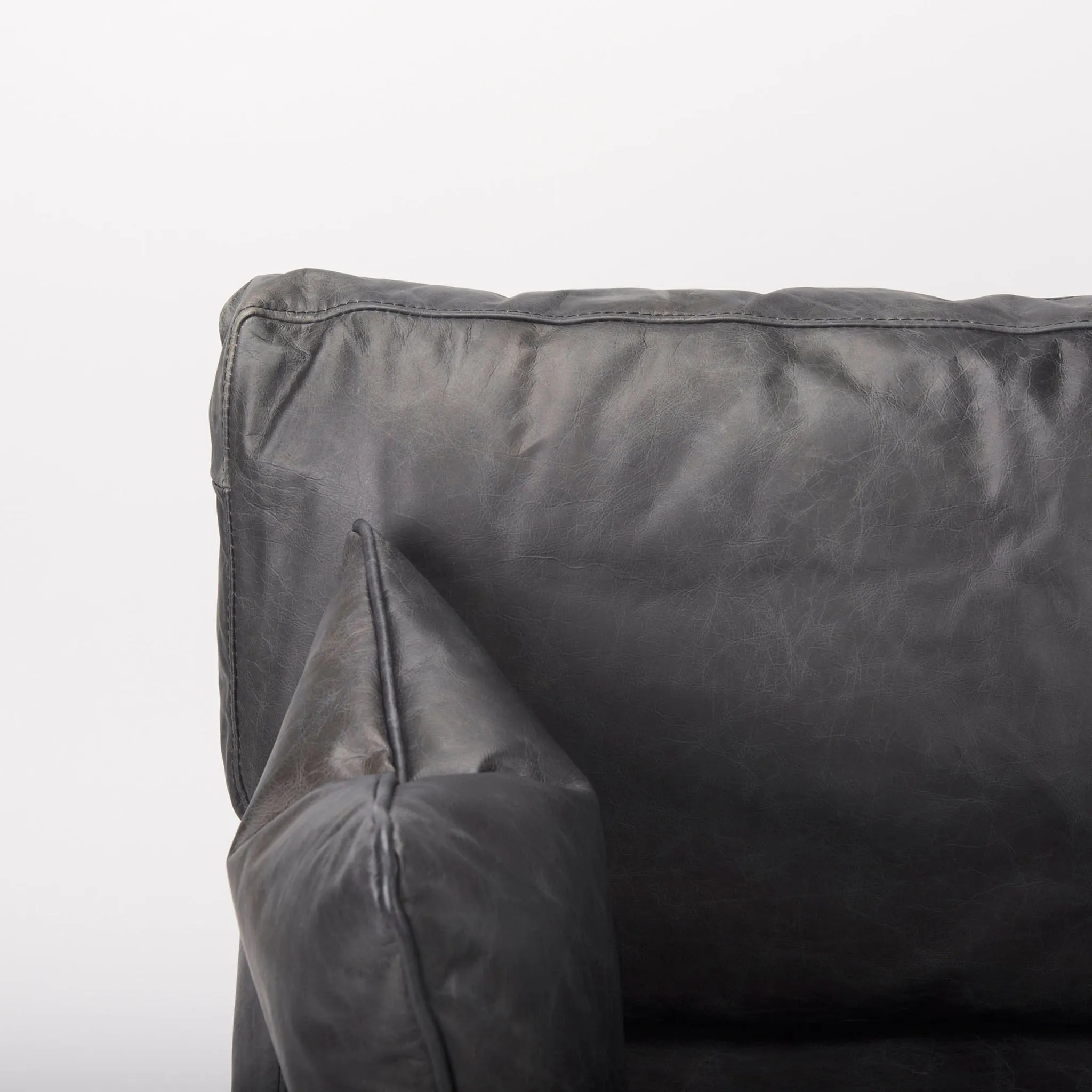 Colter Armchair in Black Leather