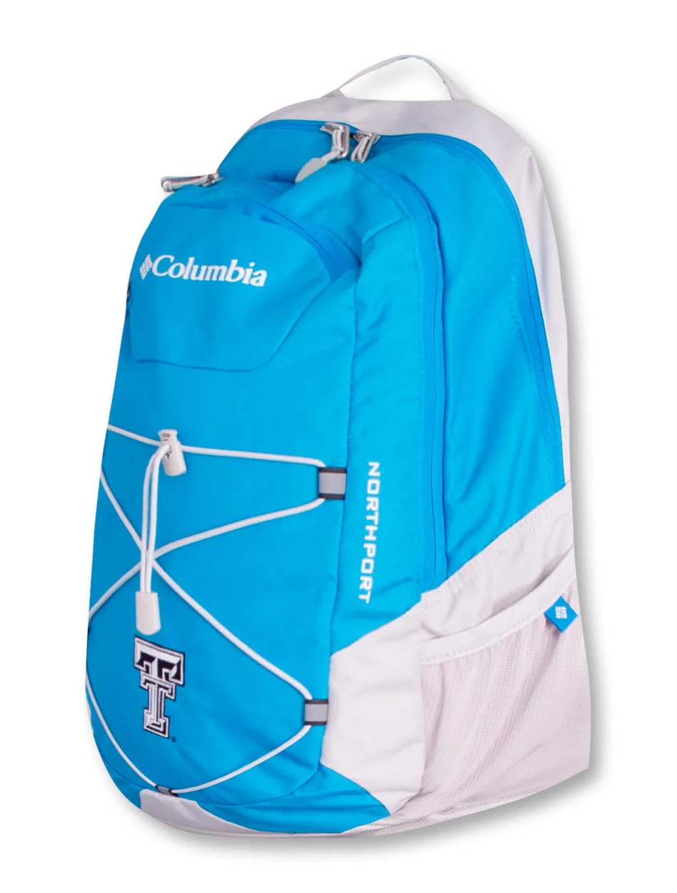 Columbia Texas Tech "Northport" Black and White Double T Backpack