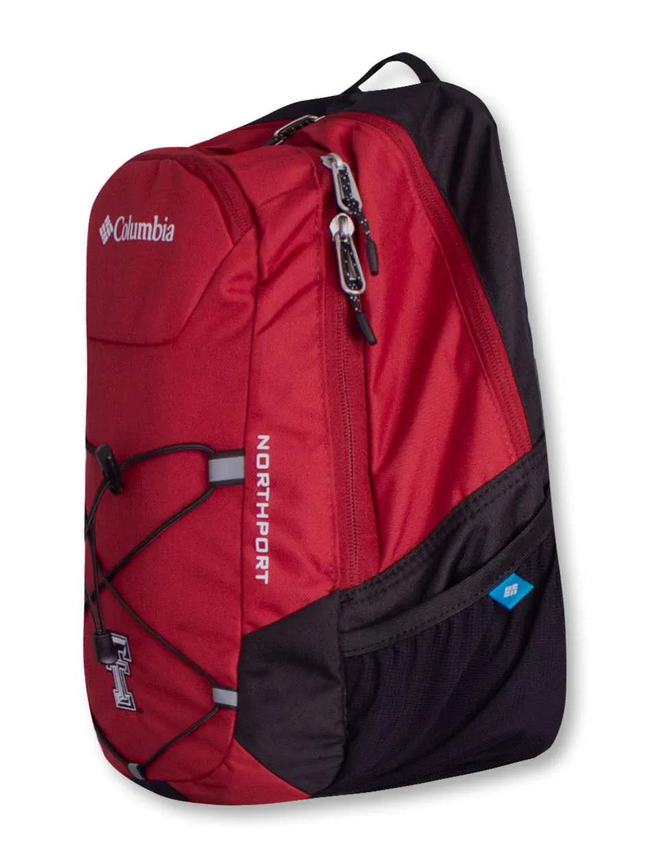 Columbia Texas Tech "Northport" Black and White Double T Backpack