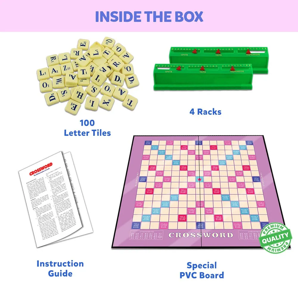 Ultimate Crossword Board Game - Multicolor Word Building Game