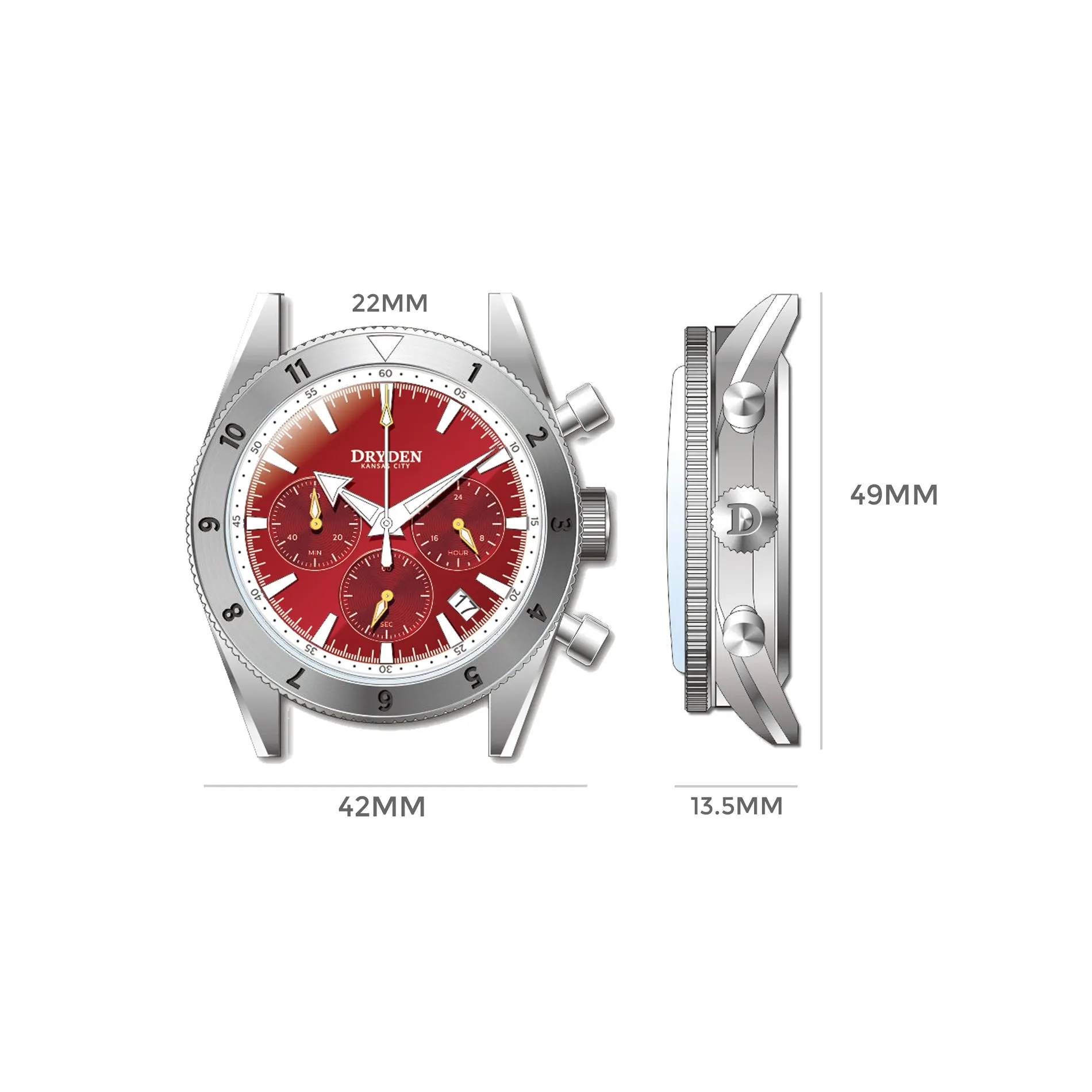 Dryden Chrono Diver Kansas City Hometown Series Watch