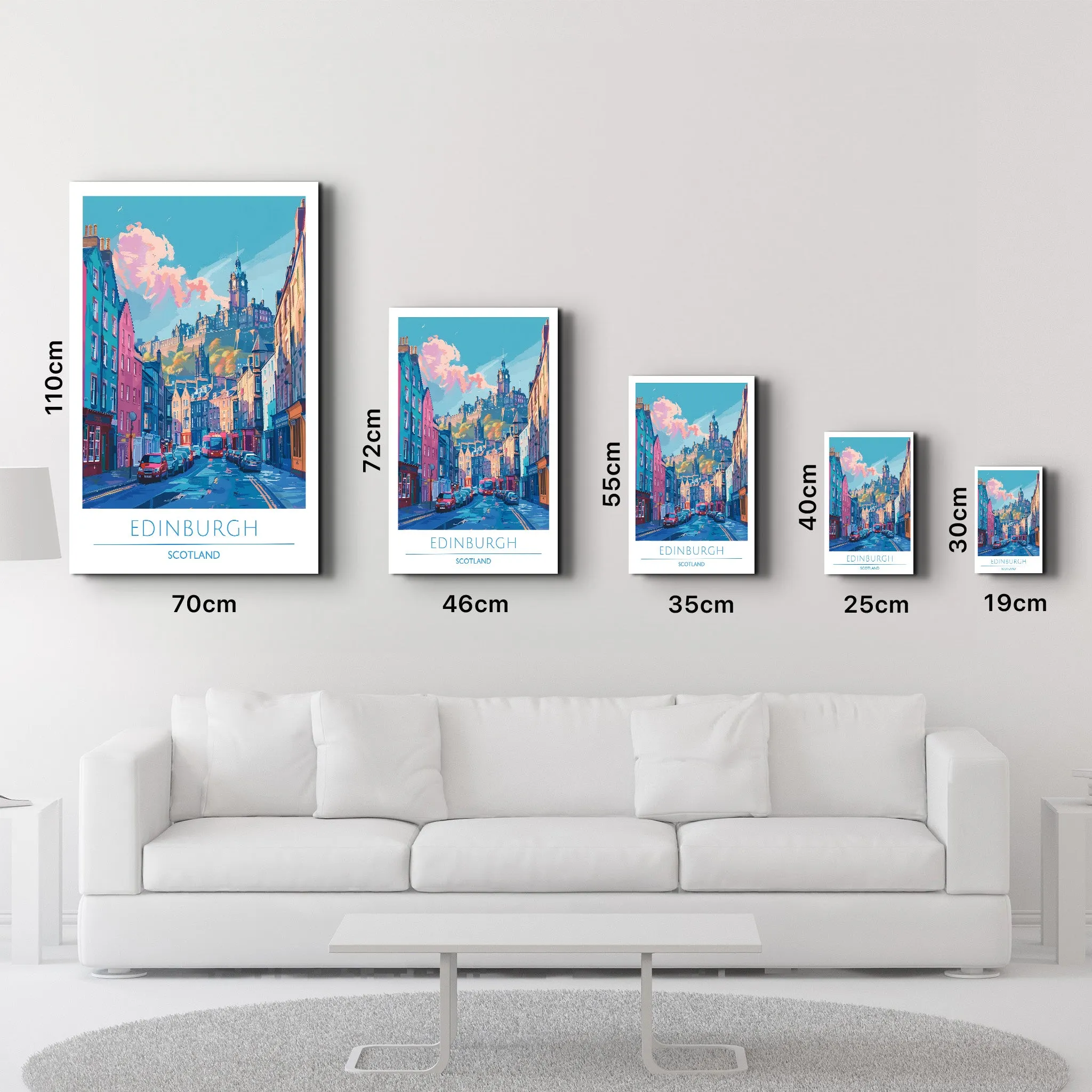 Edinburgh Scotland-Travel Posters | Glass Wall Art