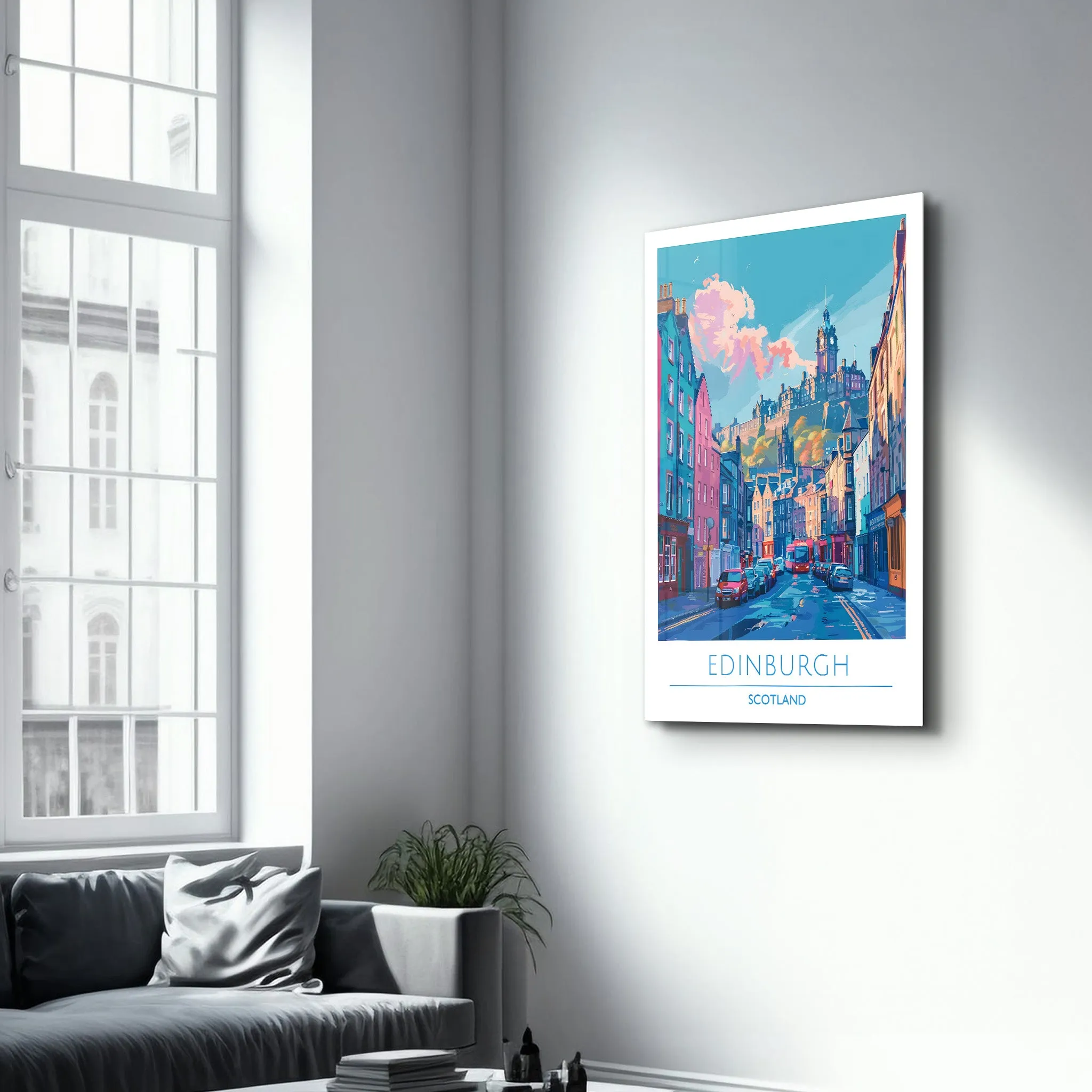 Edinburgh Scotland-Travel Posters | Glass Wall Art