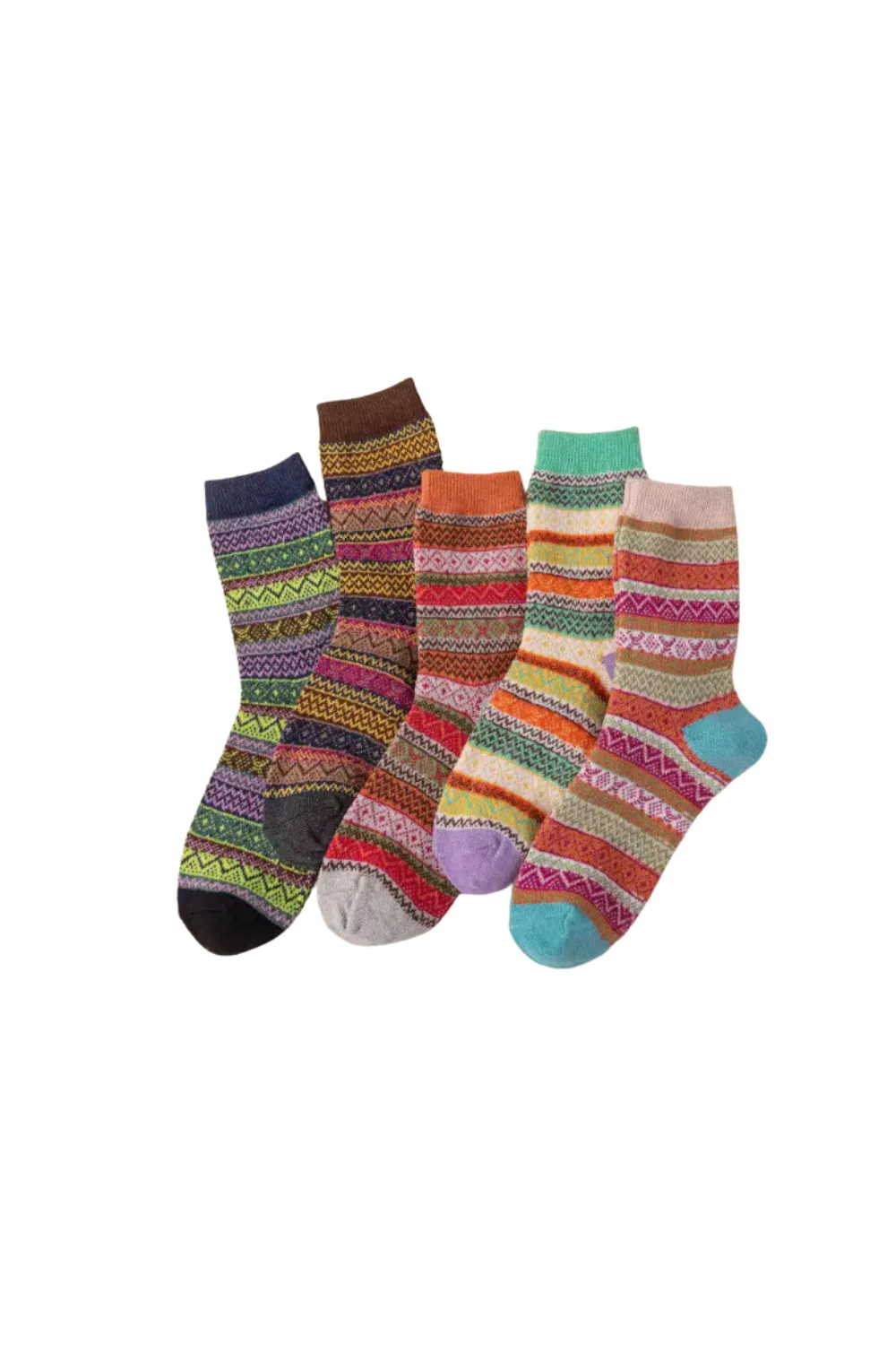 'Fatima' Cotton Thick Knit Socks (9 Styles)