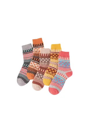'Fatima' Cotton Thick Knit Socks (9 Styles)