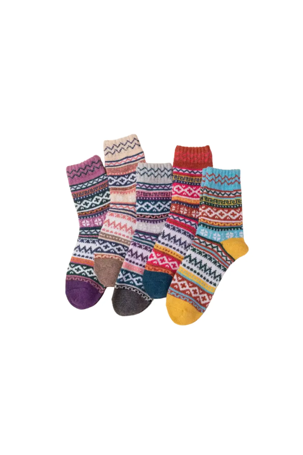 'Fatima' Cotton Thick Knit Socks (9 Styles)