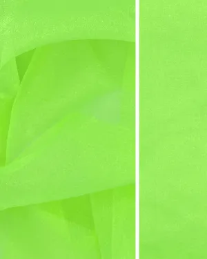 Fluorescent Green Sparkle Organza Fabric | Textured Nylon 45W