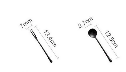Gohobi A Set of 5 Pieces Black Stonewashed Cutlery