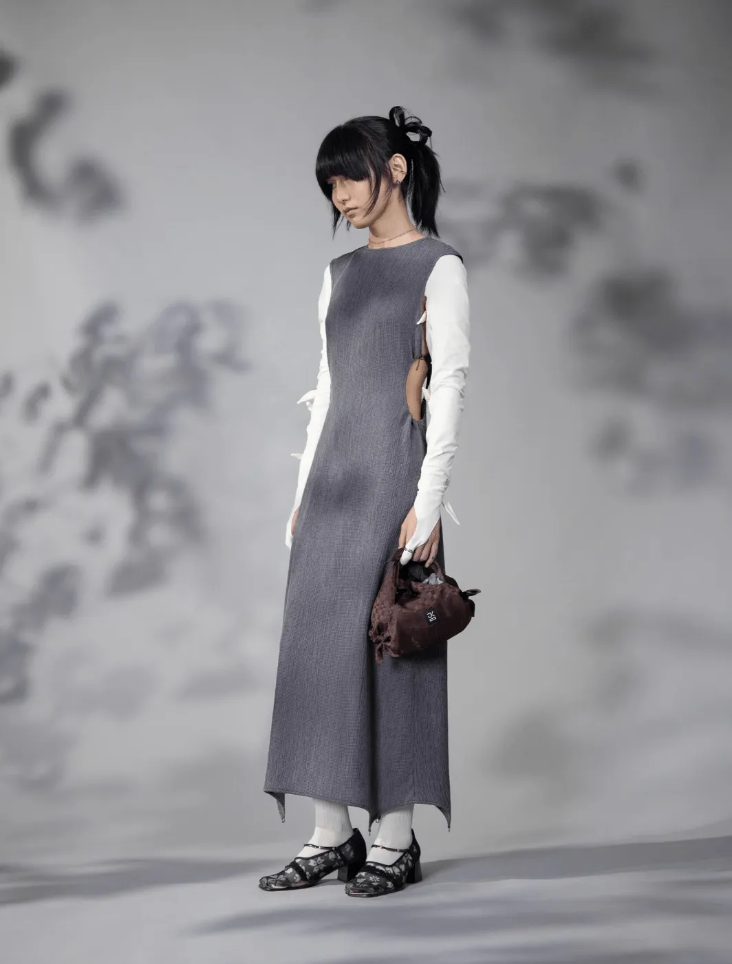 Grey Lattice Dress