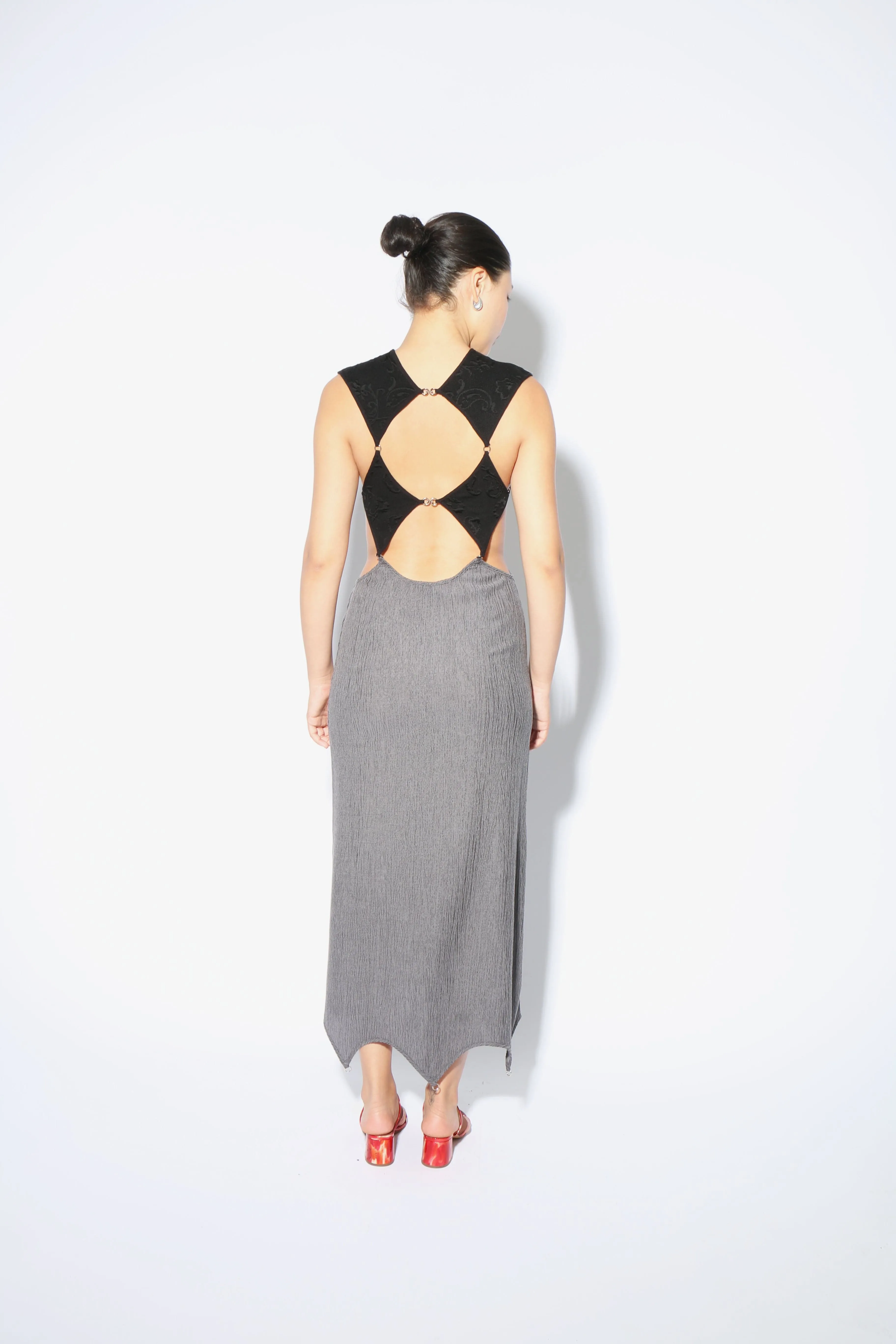 Grey Lattice Dress