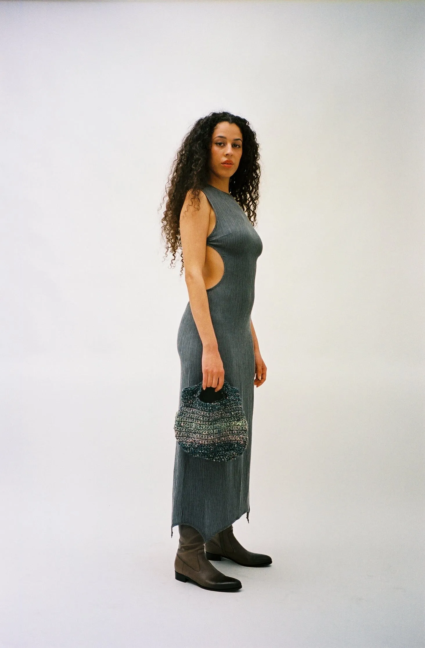 Grey Lattice Dress