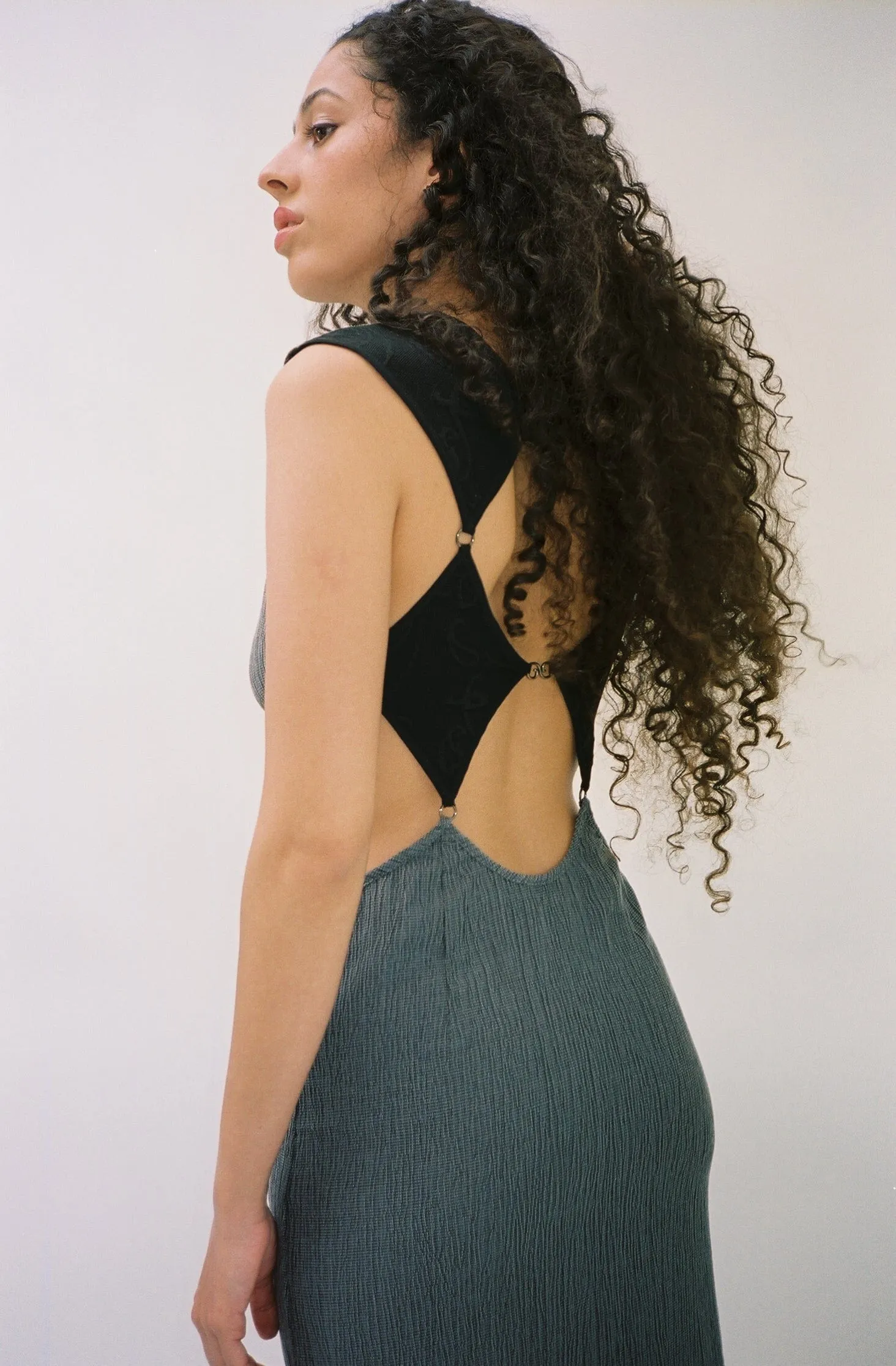 Grey Lattice Dress
