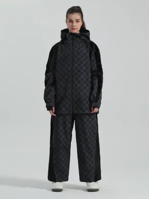 Gsou Snow Women's Plaid Ski Suit