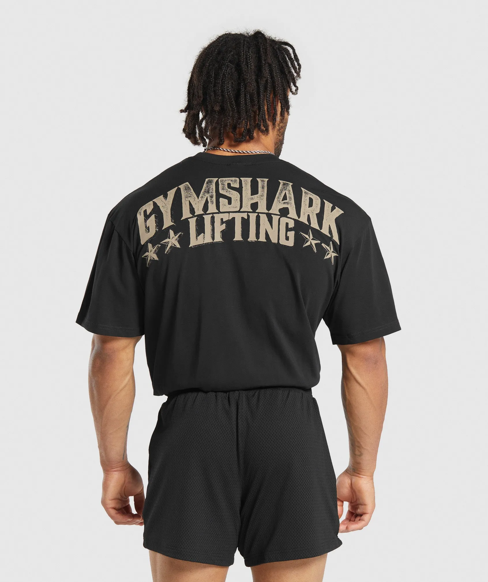 Gymshark Lifting Stars T-Shirt - Black