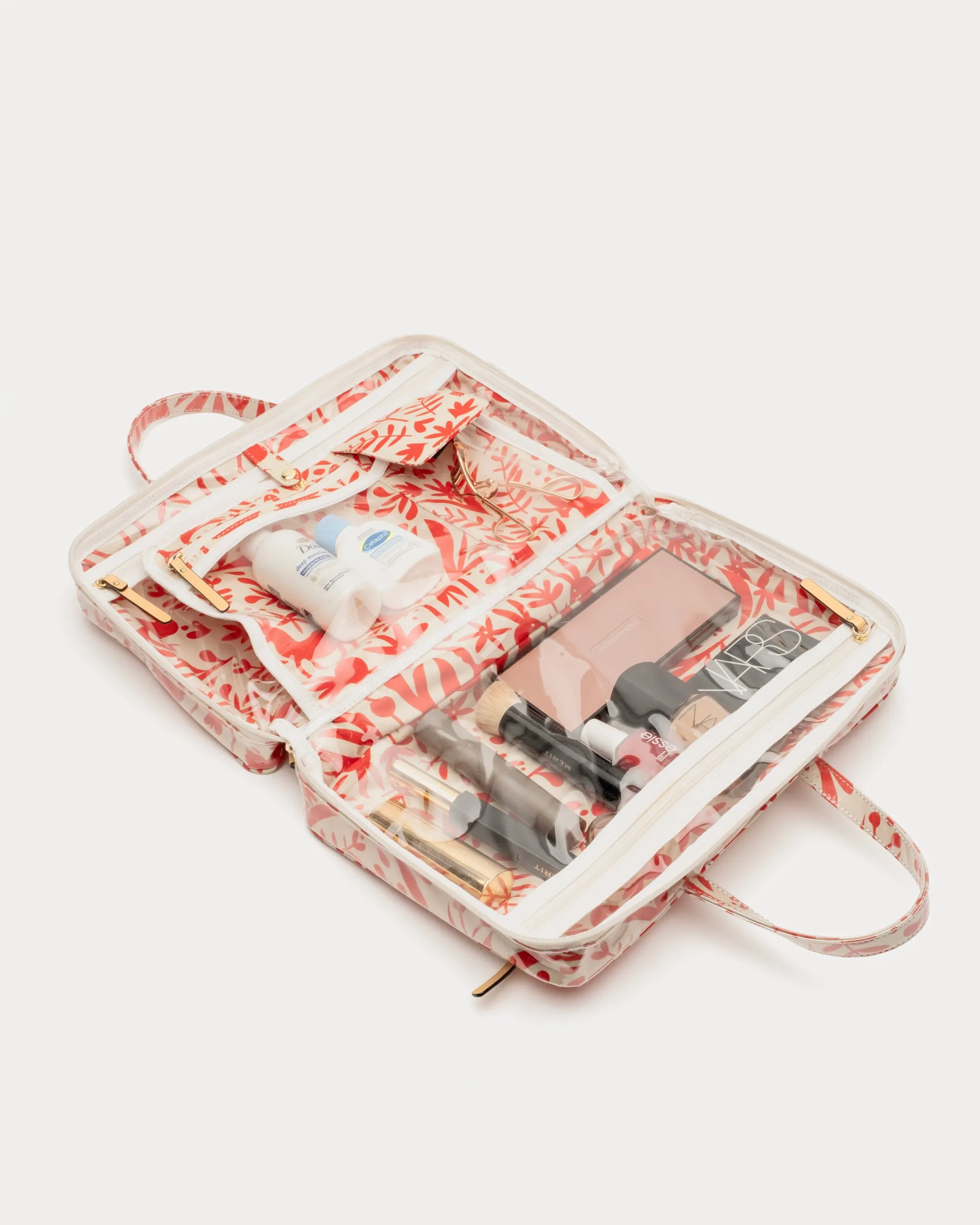 Hanging Travel Cosmetic Otomi Print Red