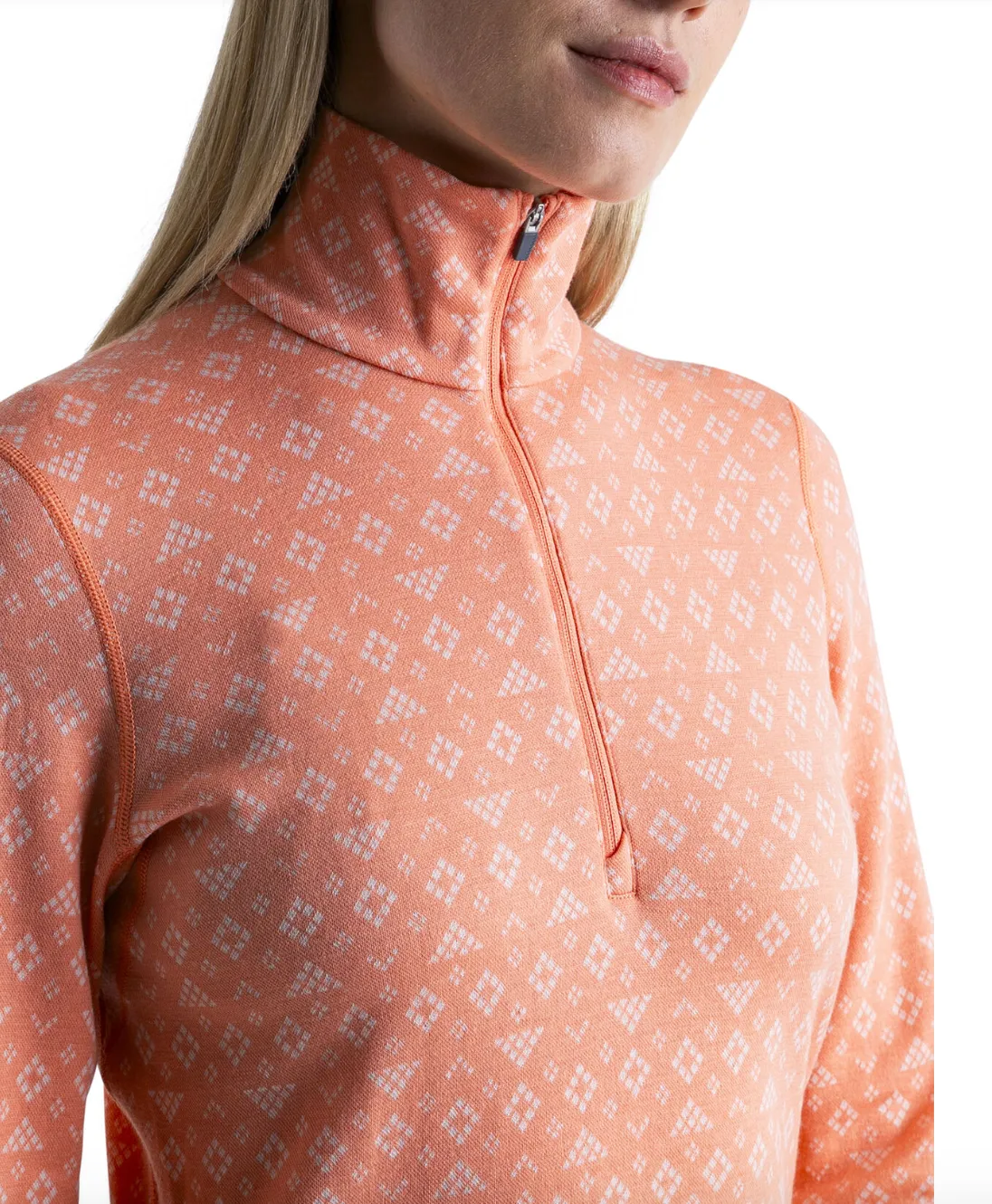 Icebreaker Wmns 260 Vertex LS Half Zip First Snow