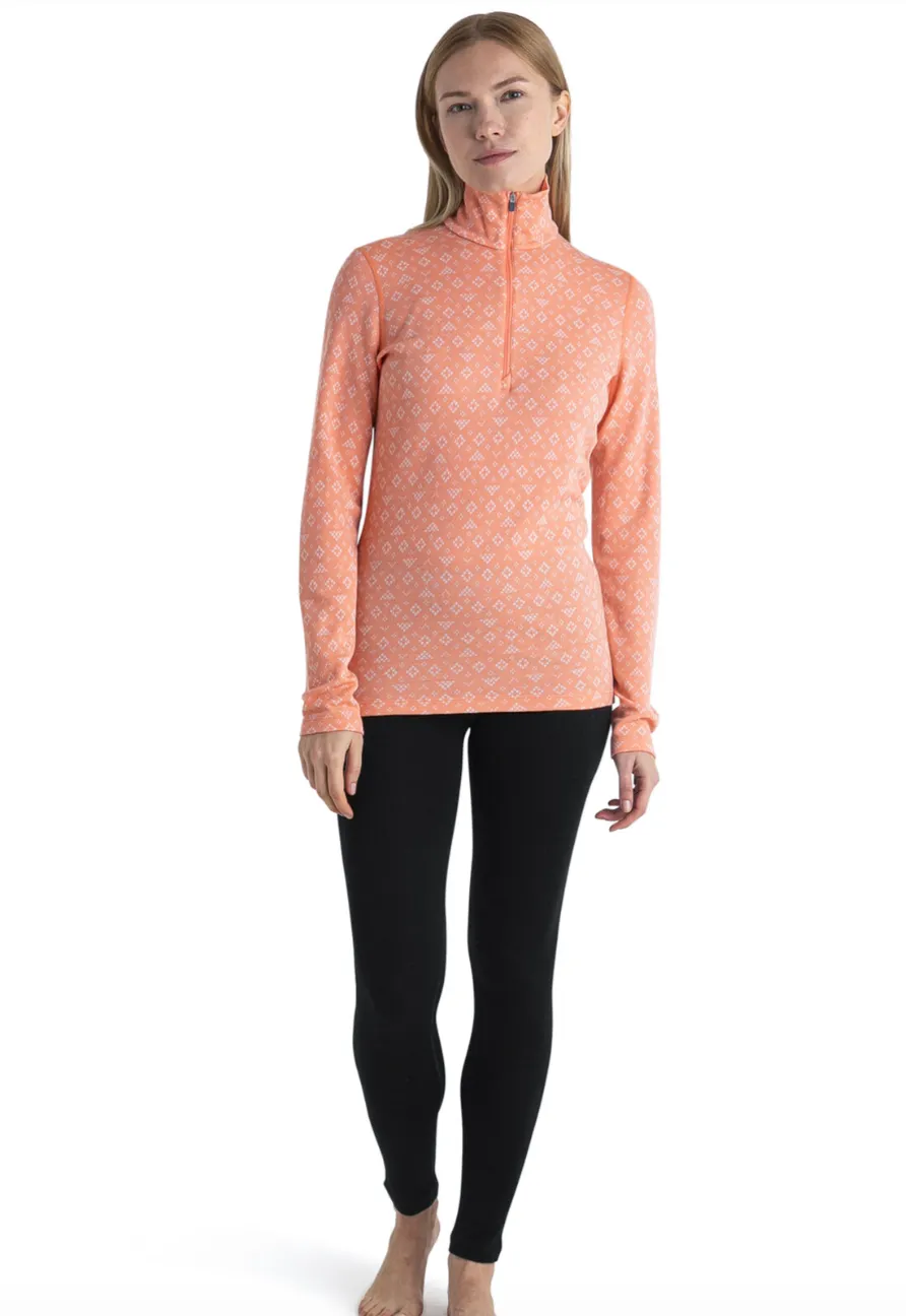 Icebreaker Wmns 260 Vertex LS Half Zip First Snow