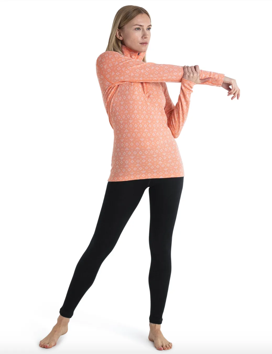 Icebreaker Wmns 260 Vertex LS Half Zip First Snow