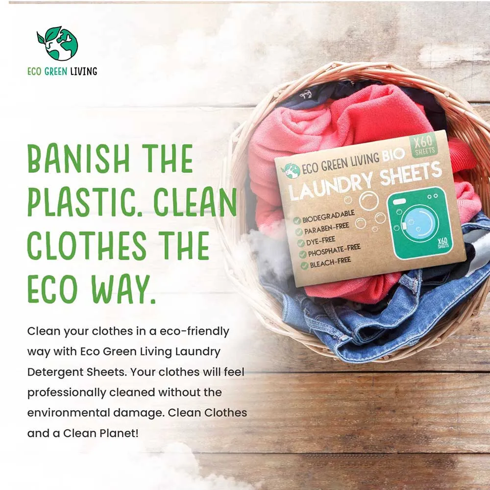 Lavender Bio Laundry Detergent Sheets (60) by Eco Green Living