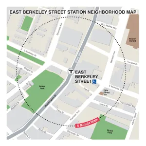 MBTA East Berkeley St Station Neighborhood Map