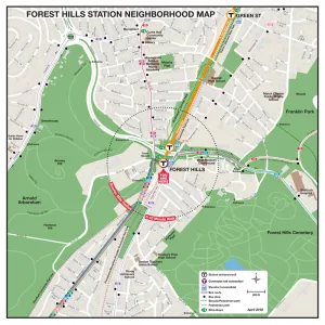 MBTA Forest Hills Station Neighborhood Map (April 2018)
