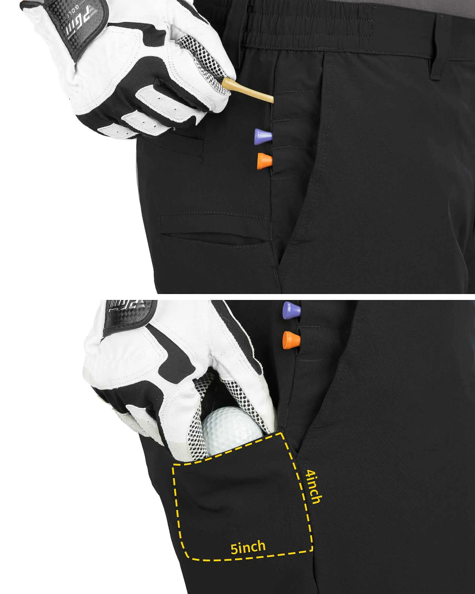 Men's 9" UPF 50  Golf Shorts with 5 Pockets
