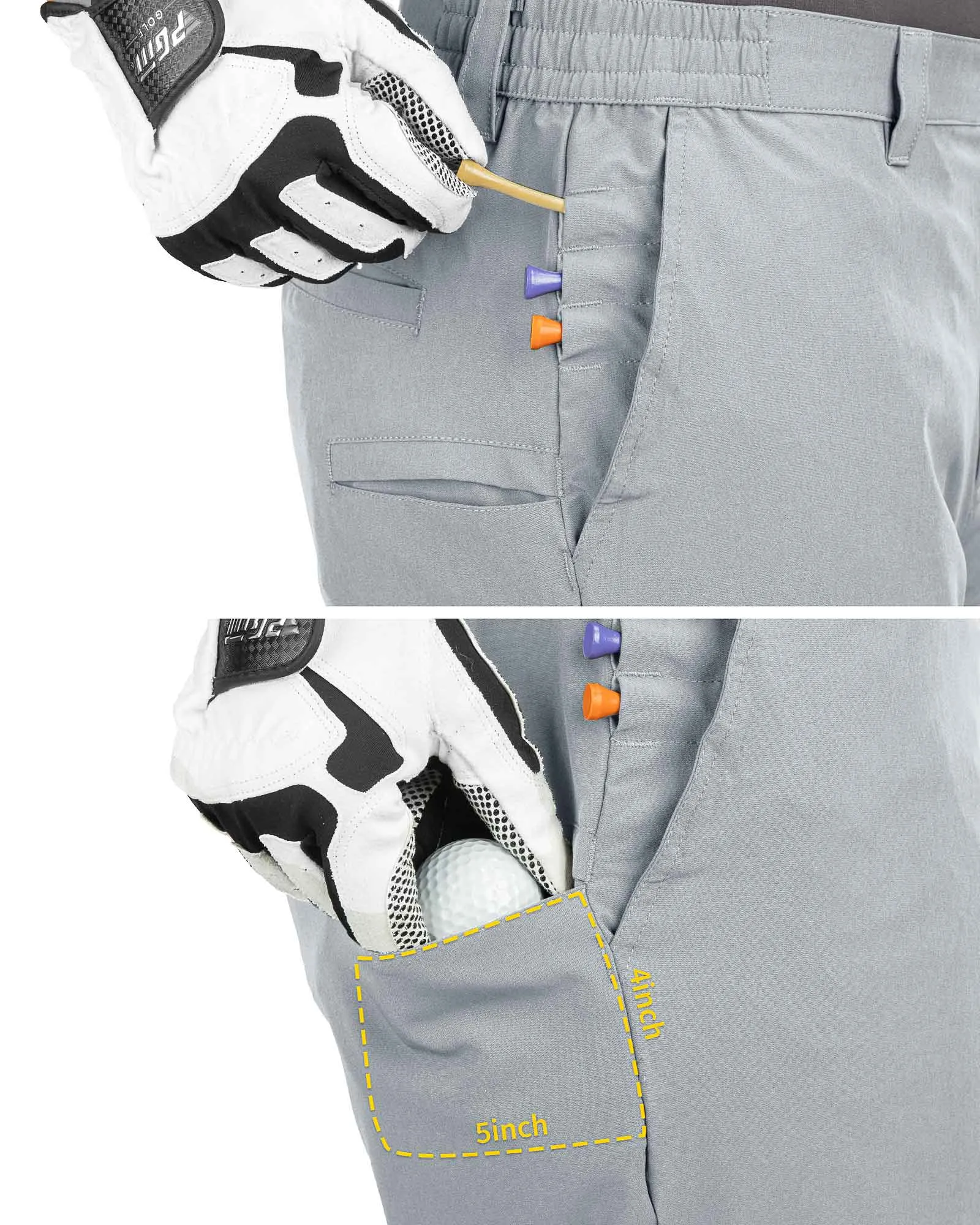 Men's 9" UPF 50  Golf Shorts with 5 Pockets