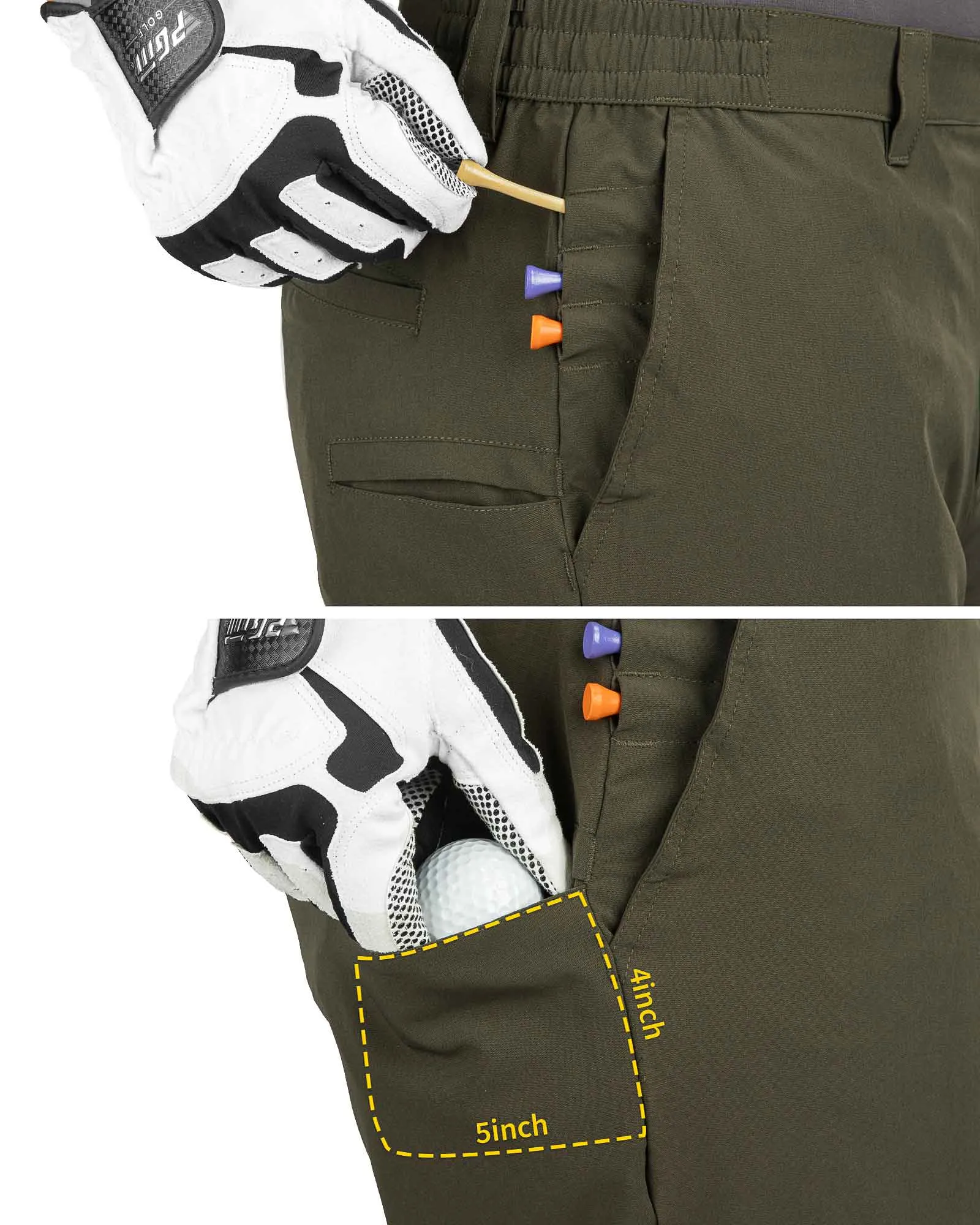 Men's 9" UPF 50  Golf Shorts with 5 Pockets