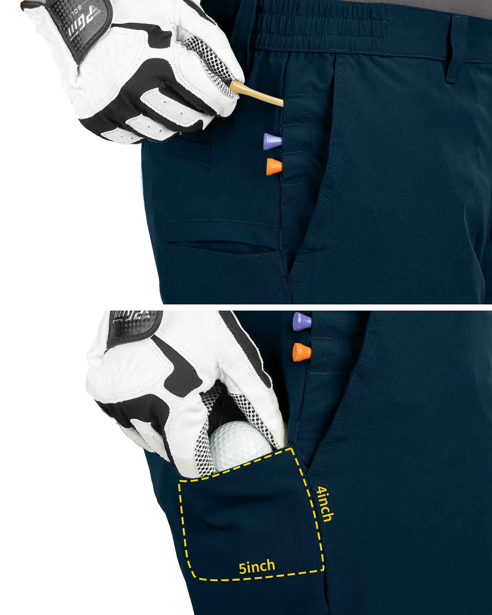 Men's 9" UPF 50  Golf Shorts with 5 Pockets