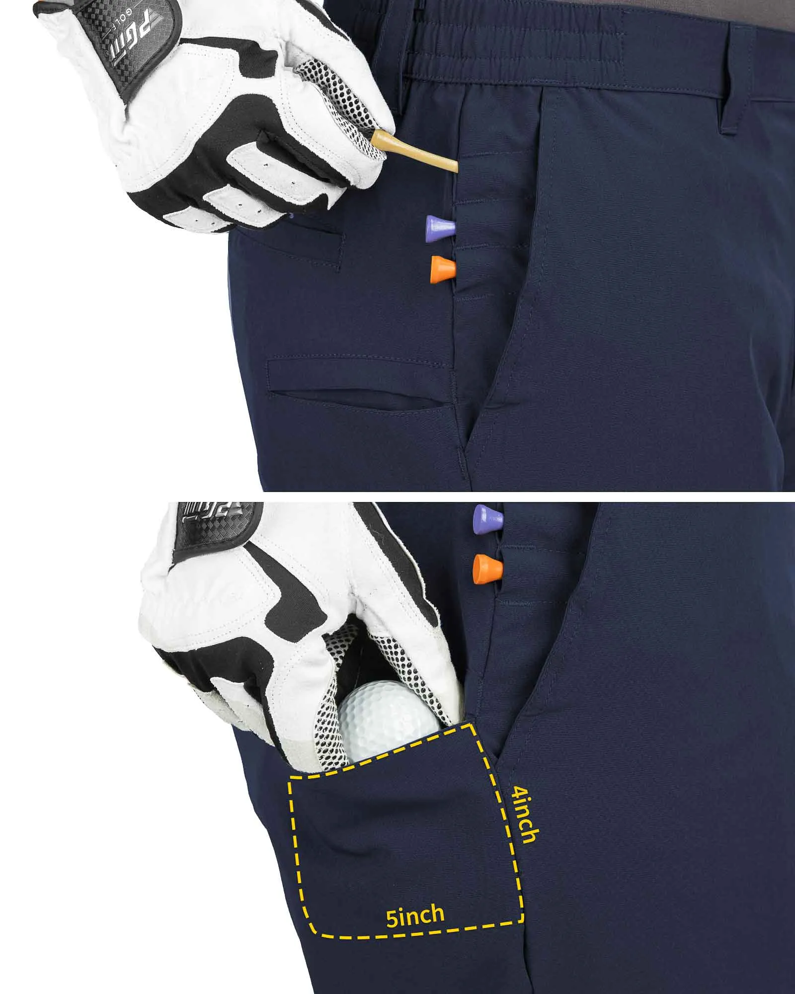 Men's 9" UPF 50  Golf Shorts with 5 Pockets