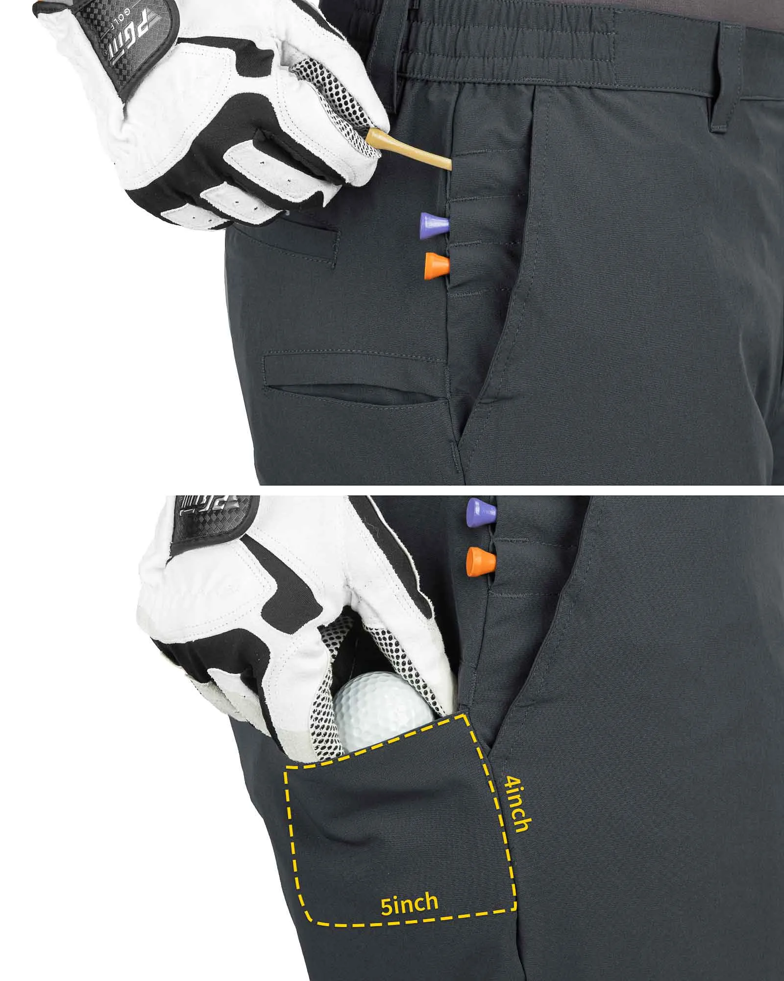 Men's 9" UPF 50  Golf Shorts with 5 Pockets