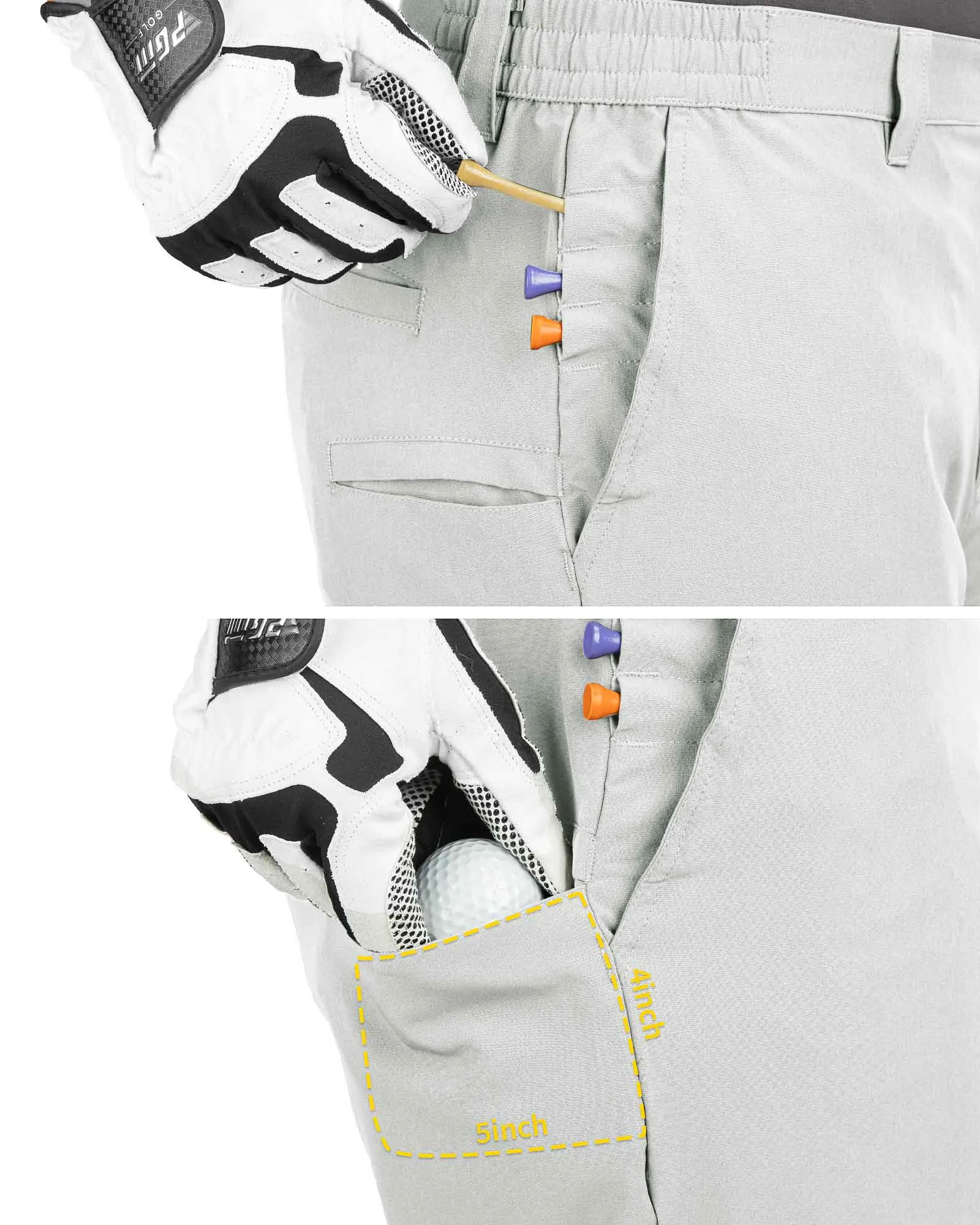 Men's 9" UPF 50  Golf Shorts with 5 Pockets