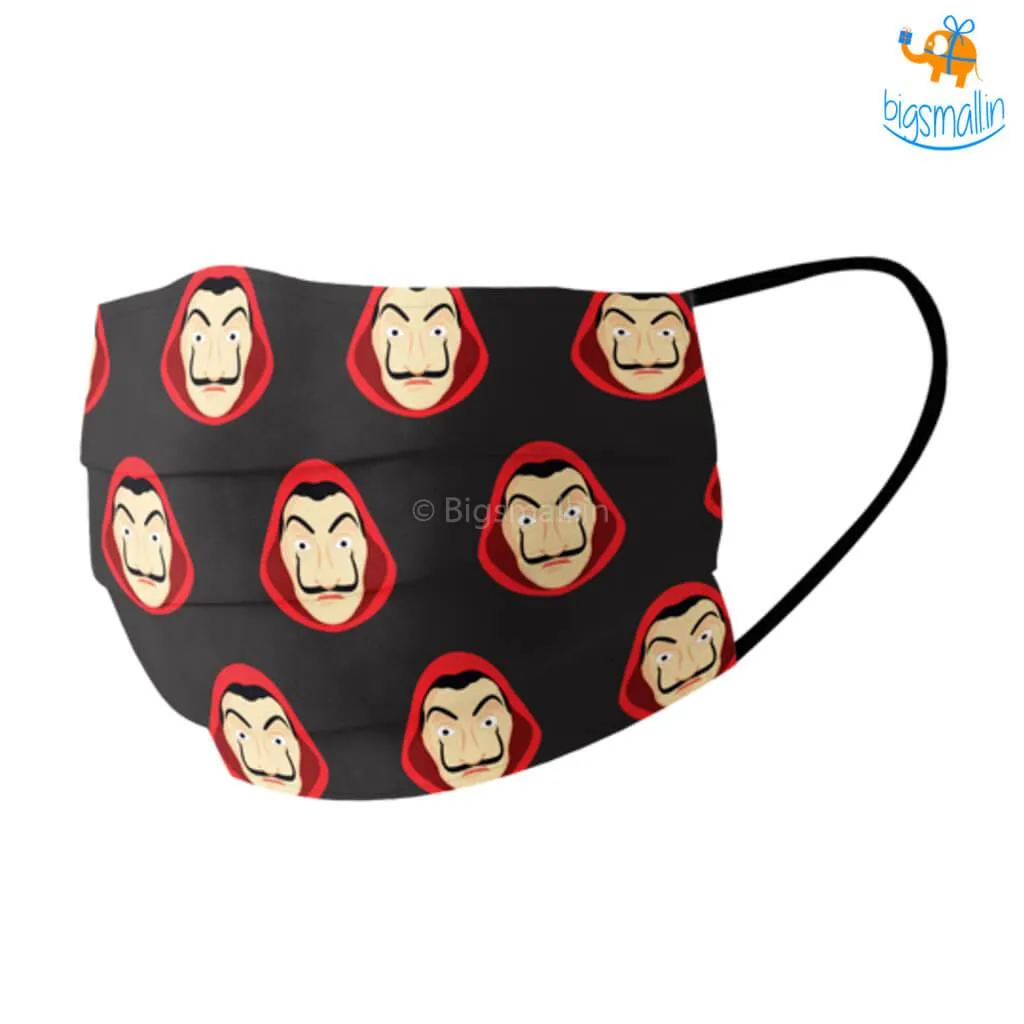 Money Heist Printed Cotton Mask With Filter