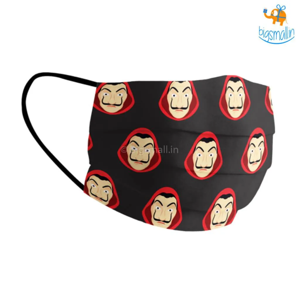 Money Heist Printed Cotton Mask With Filter