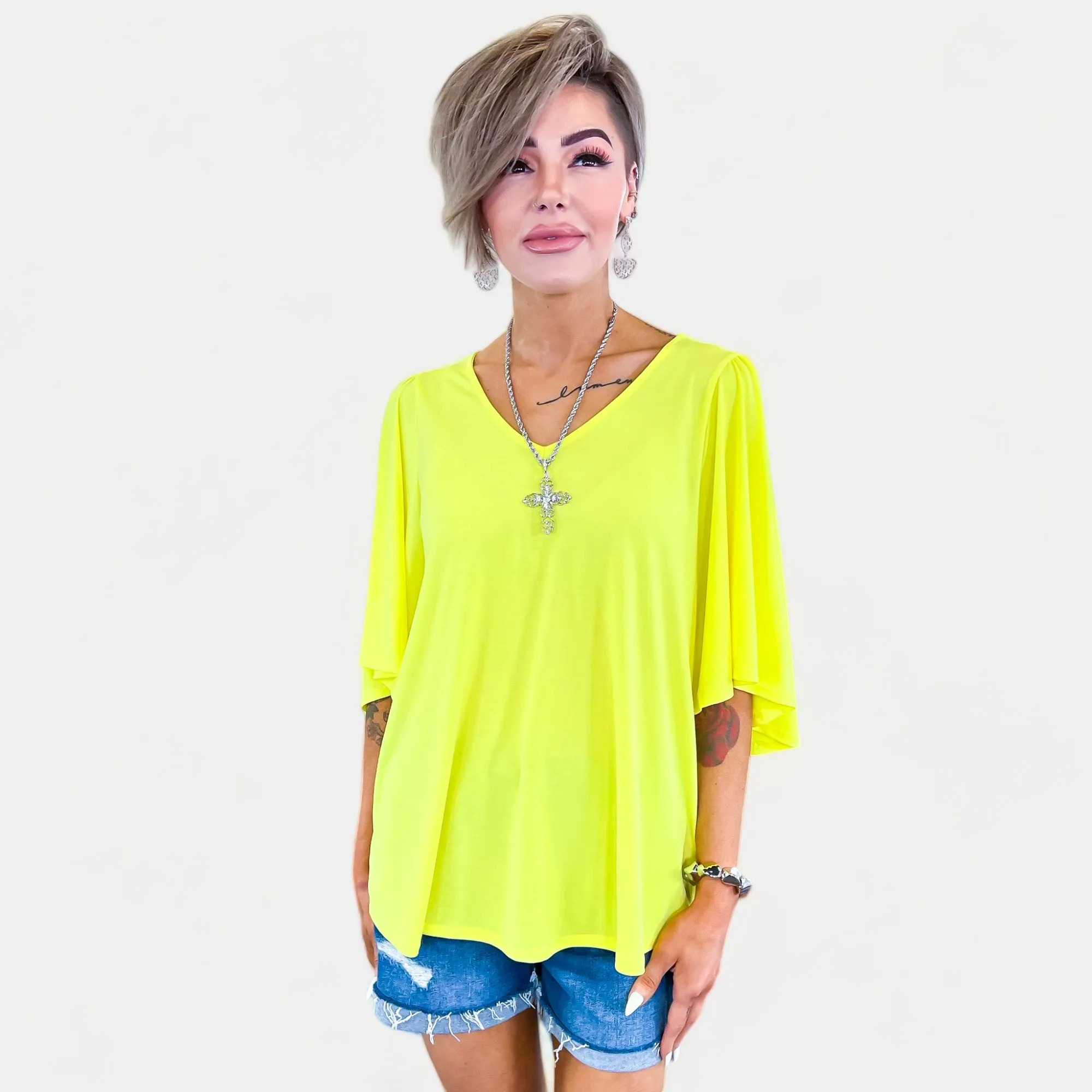 Neon Yellow Cali Top [NO RETURNS]