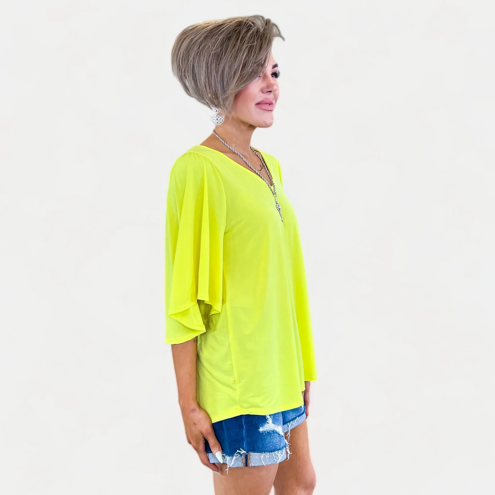 Neon Yellow Cali Top [NO RETURNS]